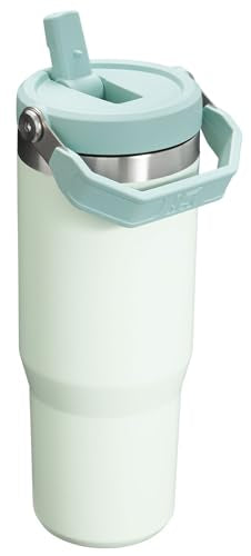 Stanley IceFlow Stainless Steel Tumbler - Vacuum Insulated Water Bottle for Home, Office or Car Reusable Cup with Straw Leak Resistant Flip Cold for 12 Hours or Iced for 2 Days, Black 2.0, 30oz