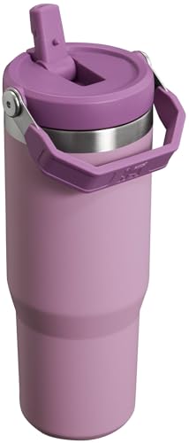 Stanley IceFlow Stainless Steel Tumbler - Vacuum Insulated Water Bottle for Home, Office or Car Reusable Cup with Straw Leak Resistant Flip Cold for 12 Hours or Iced for 2 Days, Black 2.0, 30oz