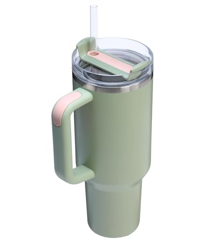 Stanley Quencher H2.0 Tumbler with Handle and Straw 30 oz | Flowstate 3-Position Lid | Cup Holder Compatible for Travel | Insulated Stainless Steel Cup | BPA-Free | Rose Quartz 2.0