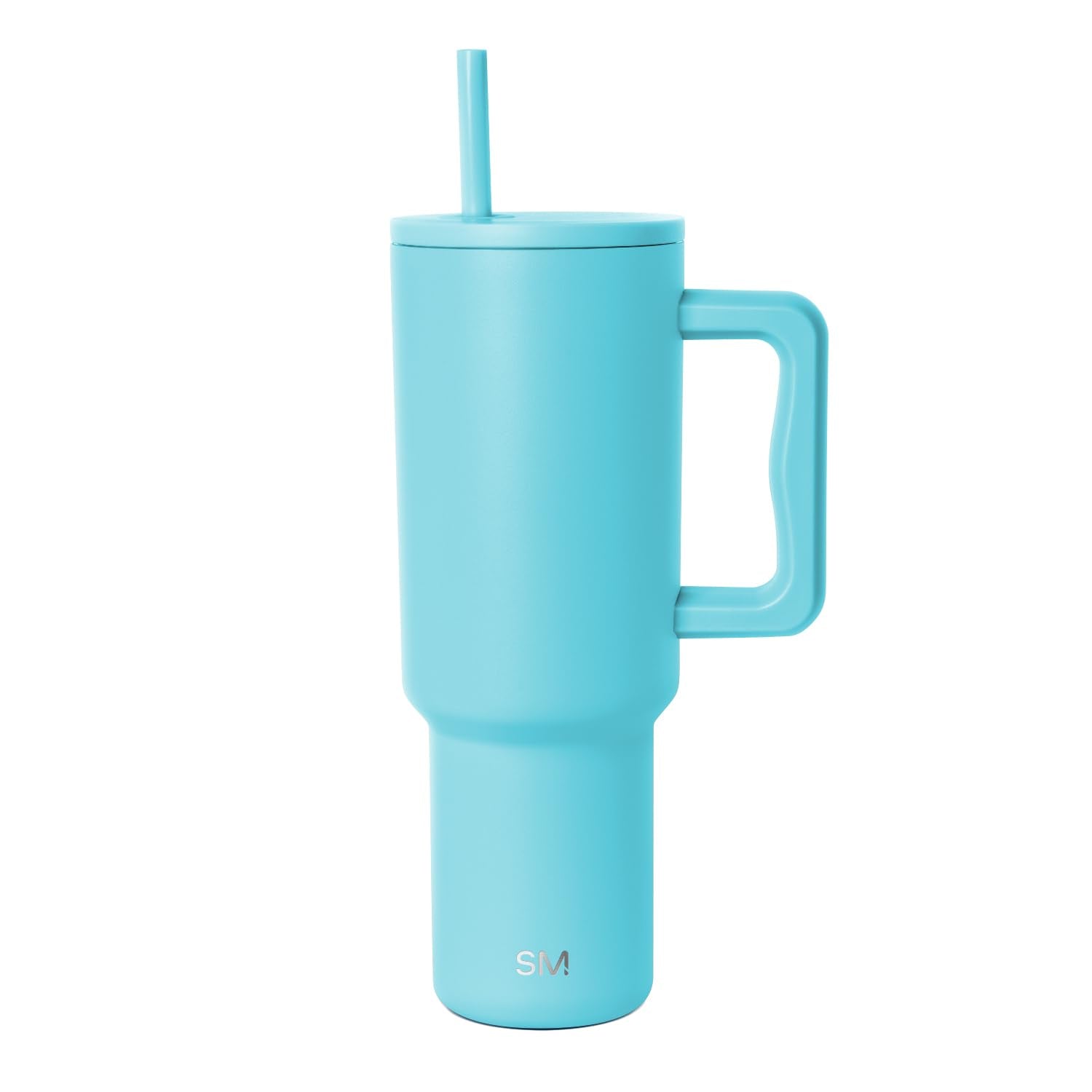 Simple Modern 40 oz Trek Tumbler with Handle and Straw Lid | Cup Holder Friendly Insulated Stainless Steel Travel Mug | Almond Birch
