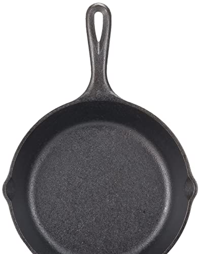 Lodge 10.25 Inch Cast Iron Skillet – Pre-Seasoned Frying Pan with Teardrop Handle – Oven, Stovetop, Grill & Campfire Use – Made in USA – Durable, Non-Toxic, Even-Heating Cookware – Black