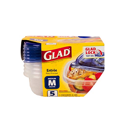 Glad Food Storage Containers, Deep Dish, 64 Ounce, 3 Count