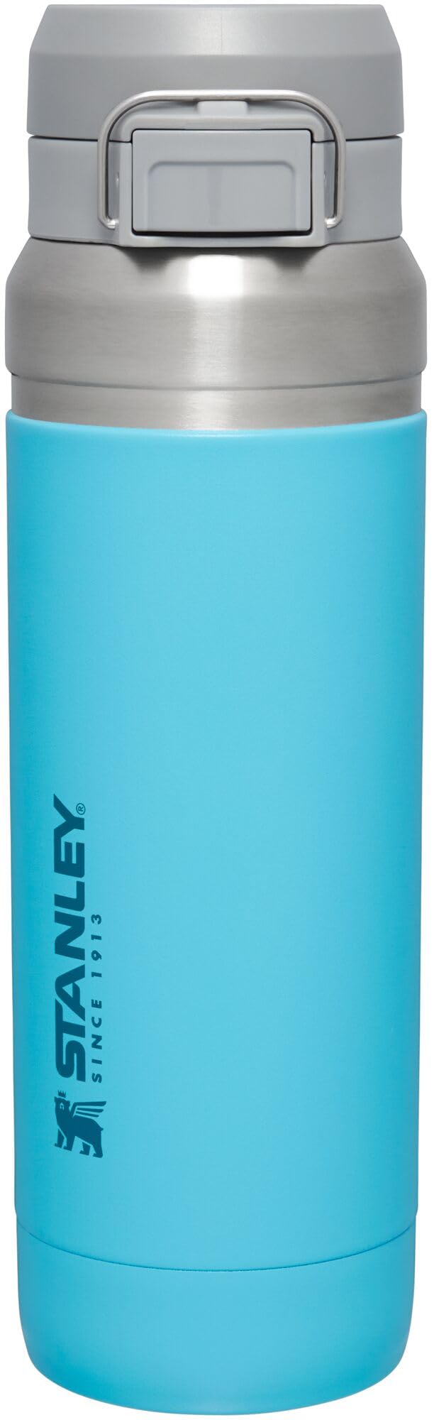 Stanley Quick Flip GO Water Bottle 24 oz | Push Button Lid | Leakproof and Packable for Travel and Sports | Insulated Stainless Steel | BPA-Free | Charcoal