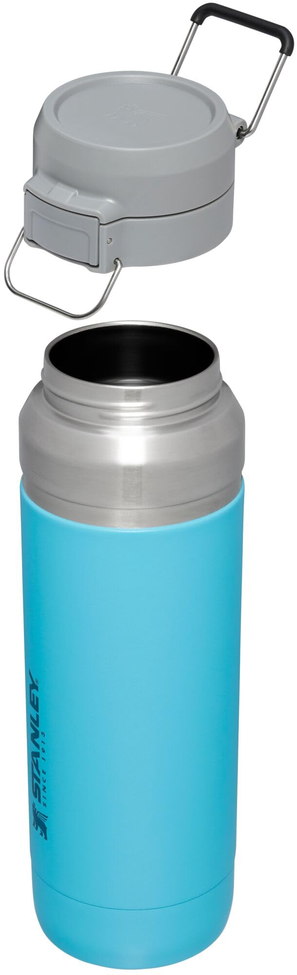Stanley Quick Flip GO Water Bottle 24 oz | Push Button Lid | Leakproof and Packable for Travel and Sports | Insulated Stainless Steel | BPA-Free | Charcoal