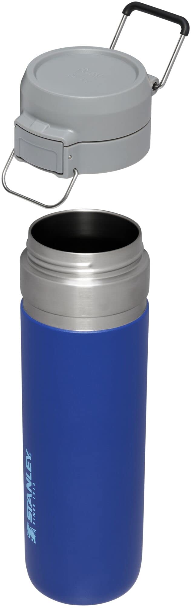 Stanley Quick Flip GO Water Bottle 24 oz | Push Button Lid | Leakproof and Packable for Travel and Sports | Insulated Stainless Steel | BPA-Free | Charcoal