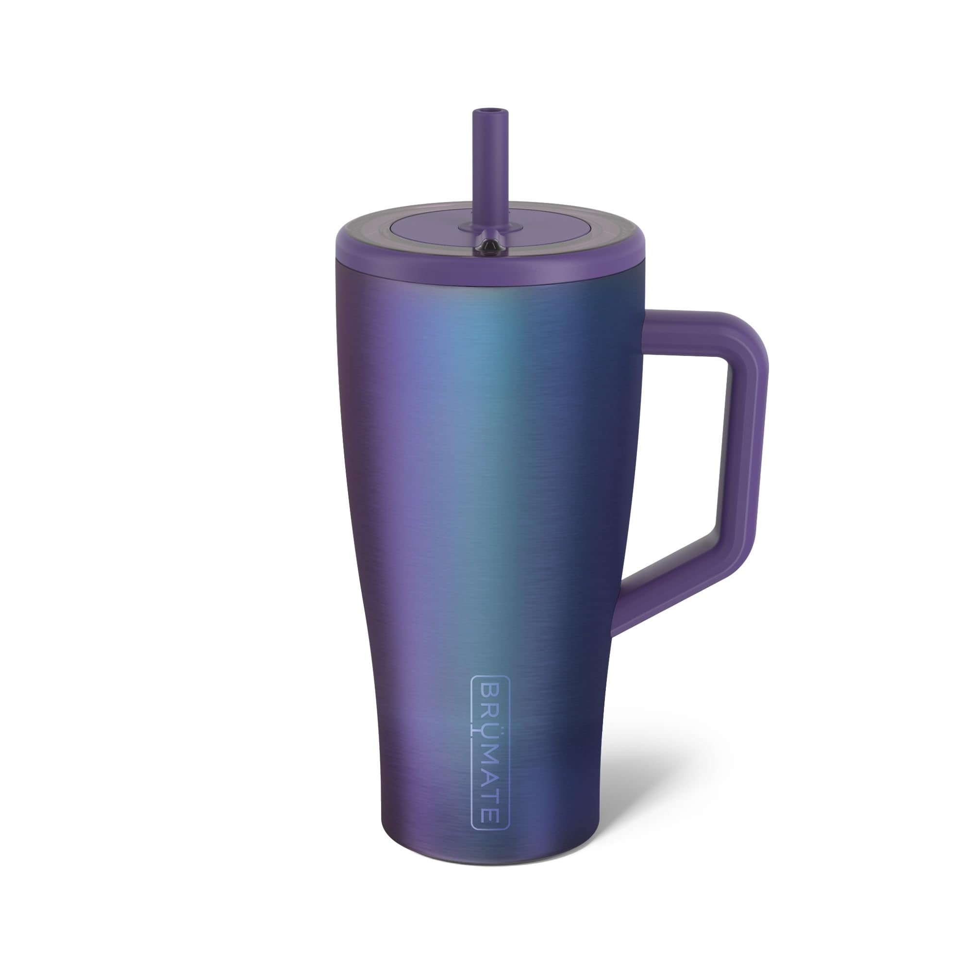 BrüMate Era 40 oz Tumbler with Handle and Straw | 100% Leakproof Insulated Tumbler with Lid and Straw | Made of Stainless Steel | Cup Holder Friendly Base | 40oz (Dark Aura)