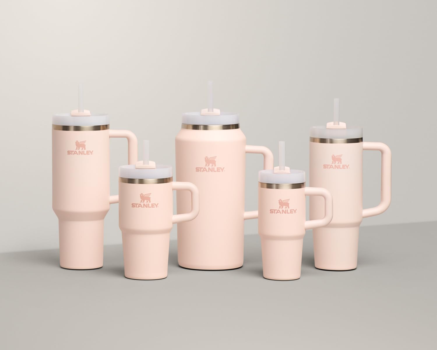 Stanley Quencher H2.0 Tumbler with Handle and Straw 30 oz | Flowstate 3-Position Lid | Cup Holder Compatible for Travel | Insulated Stainless Steel Cup | BPA-Free | Rose Quartz 2.0