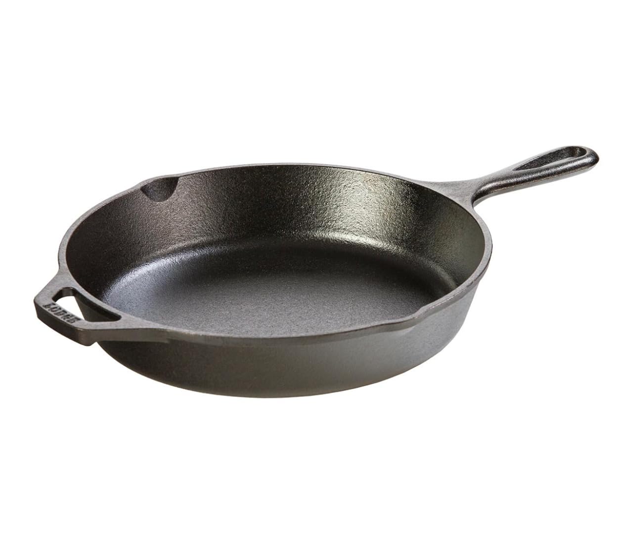 Lodge 10.25 Inch Cast Iron Skillet – Pre-Seasoned Frying Pan with Teardrop Handle – Oven, Stovetop, Grill & Campfire Use – Made in USA – Durable, Non-Toxic, Even-Heating Cookware – Black