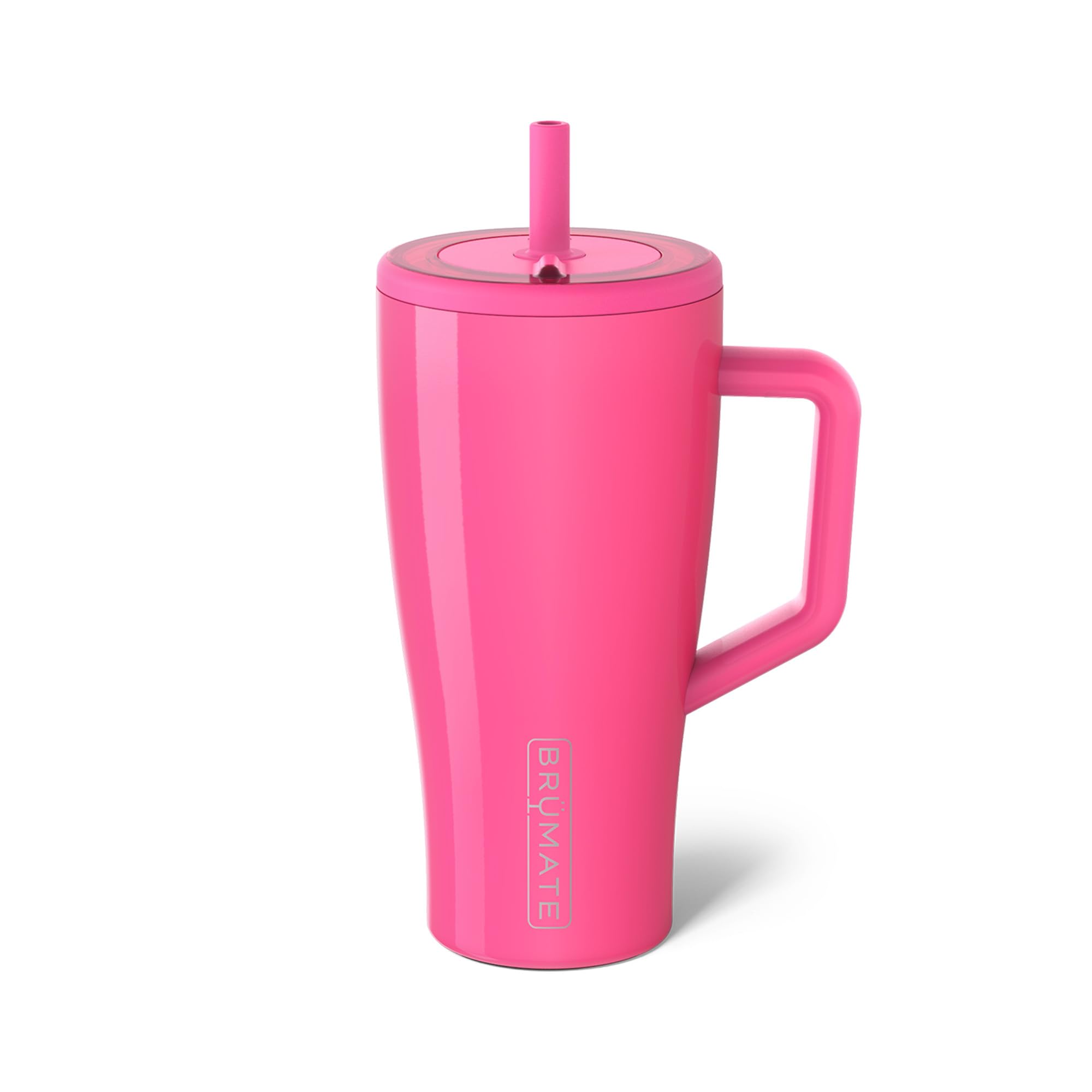 BrüMate Era 40 oz Tumbler with Handle and Straw | 100% Leakproof Insulated Tumbler with Lid and Straw | Made of Stainless Steel | Cup Holder Friendly Base | 40oz (Dark Aura)