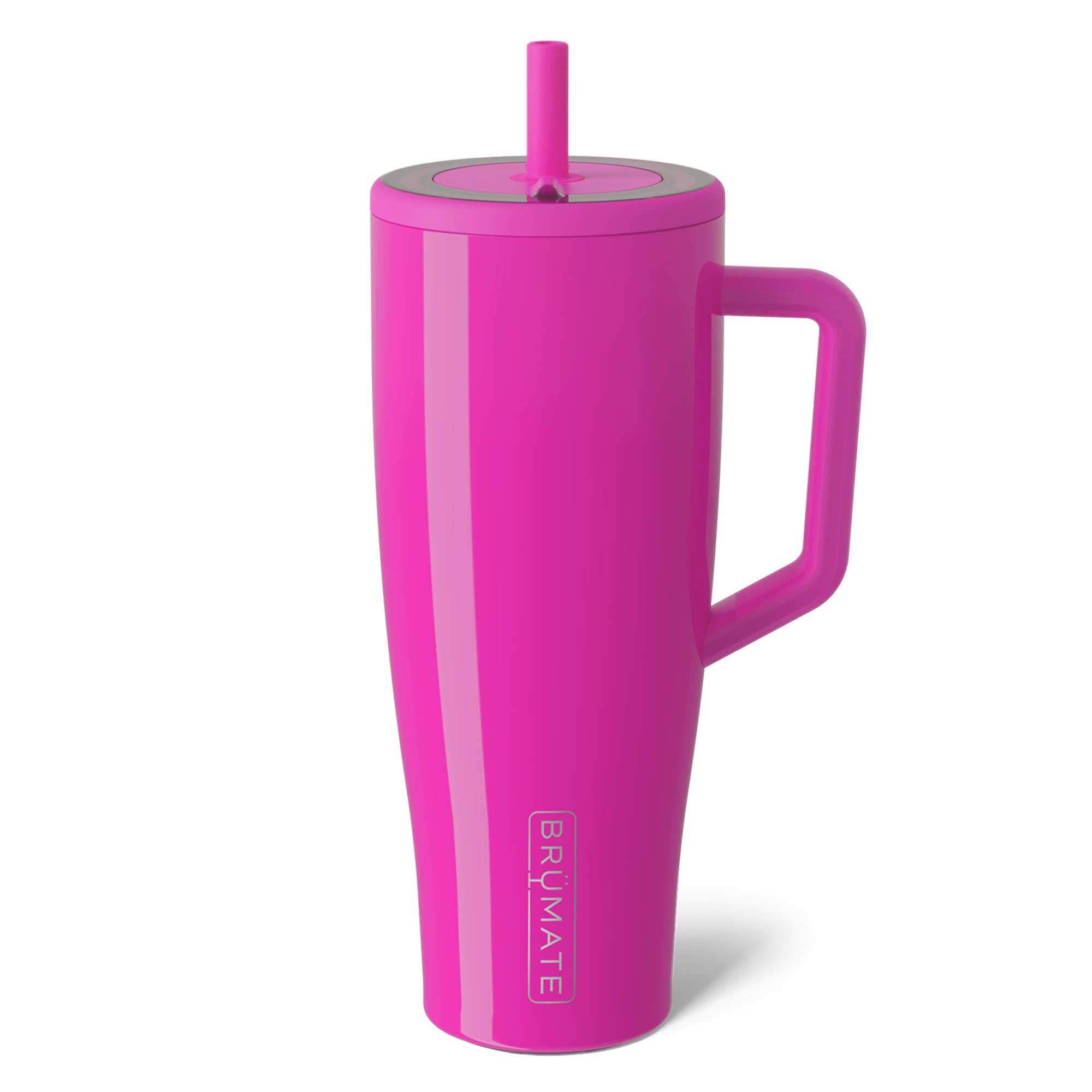 BrüMate Era 40 oz Tumbler with Handle and Straw | 100% Leakproof Insulated Tumbler with Lid and Straw | Made of Stainless Steel | Cup Holder Friendly Base | 40oz (Dark Aura)