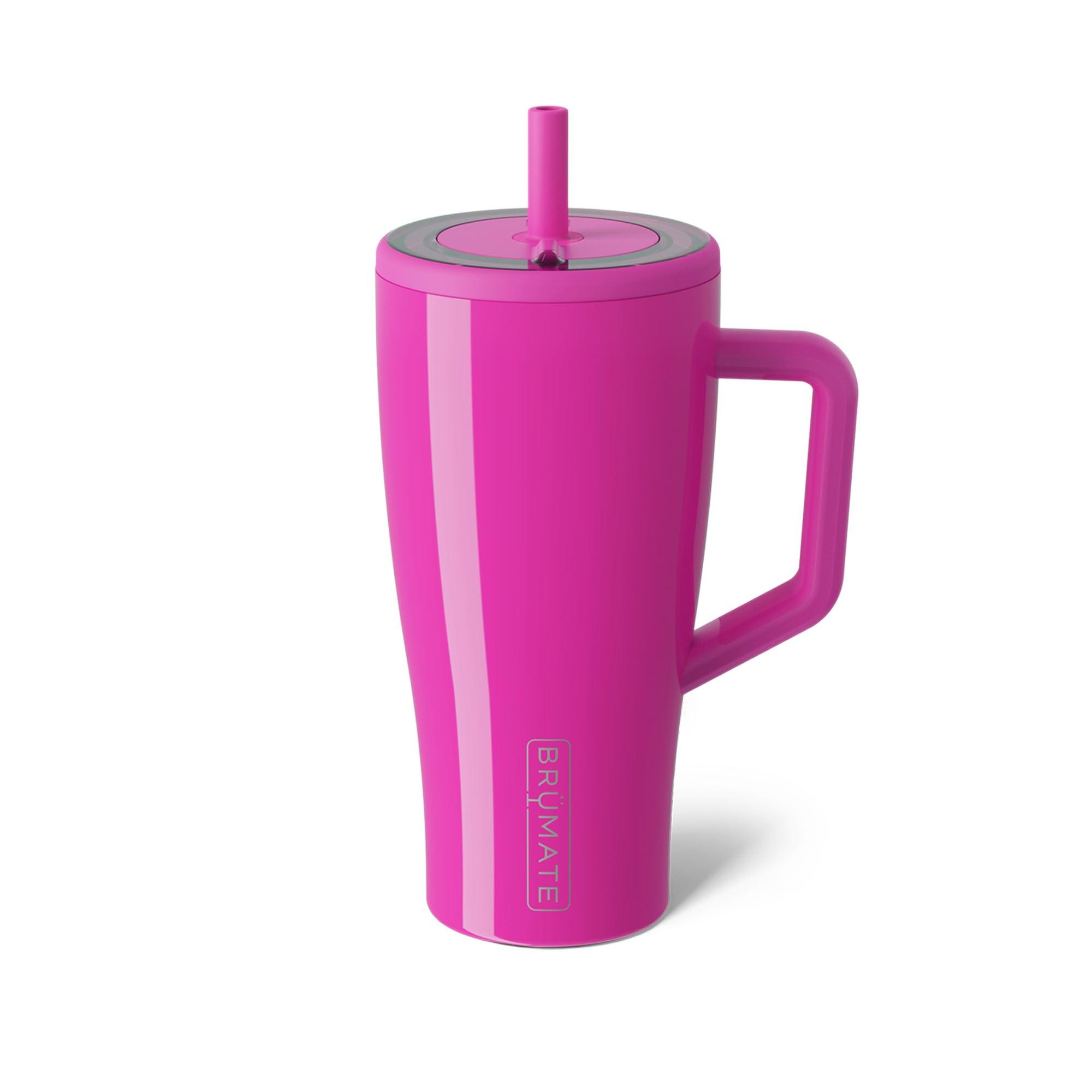 BrüMate Era 40 oz Tumbler with Handle and Straw | 100% Leakproof Insulated Tumbler with Lid and Straw | Made of Stainless Steel | Cup Holder Friendly Base | 40oz (Dark Aura)