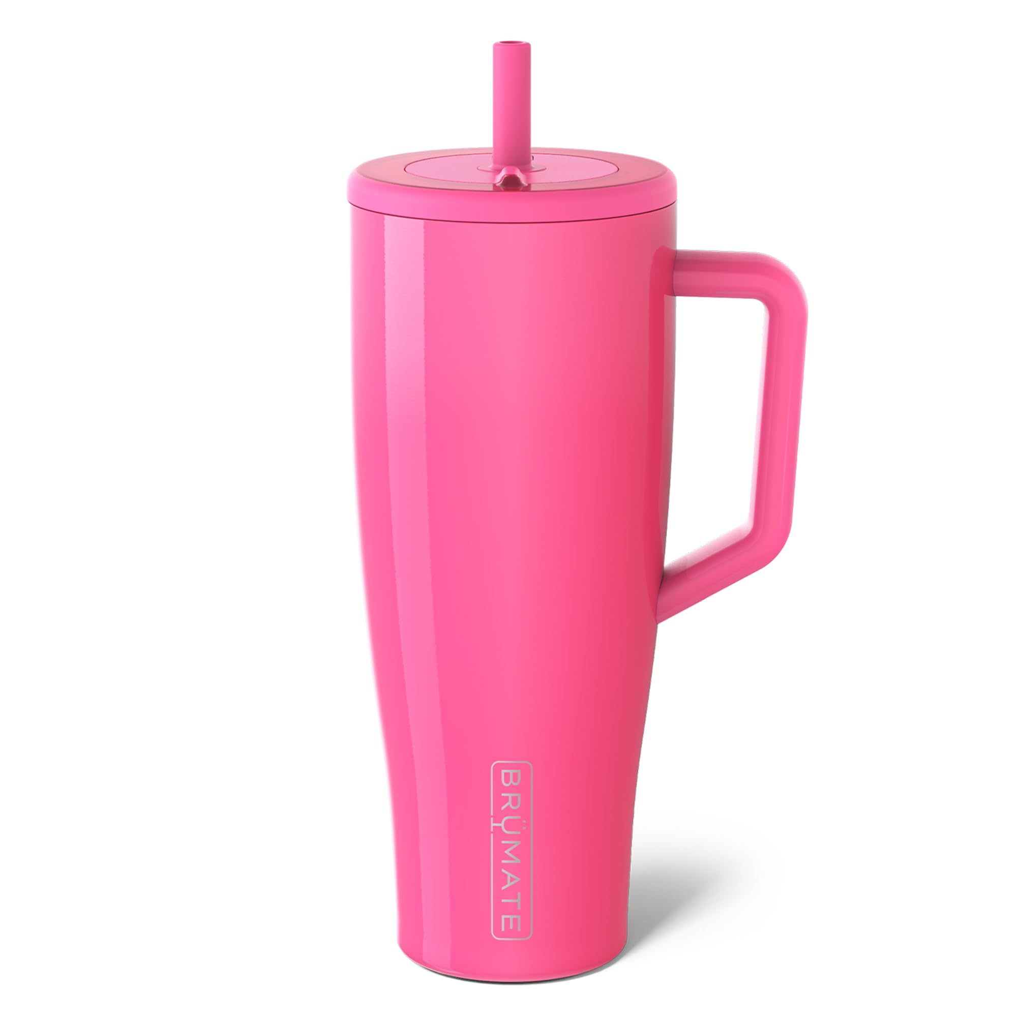 BrüMate Era 40 oz Tumbler with Handle and Straw | 100% Leakproof Insulated Tumbler with Lid and Straw | Made of Stainless Steel | Cup Holder Friendly Base | 40oz (Dark Aura)