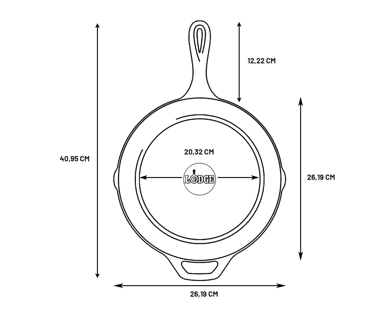 Lodge 10.25 Inch Cast Iron Skillet – Pre-Seasoned Frying Pan with Teardrop Handle – Oven, Stovetop, Grill & Campfire Use – Made in USA – Durable, Non-Toxic, Even-Heating Cookware – Black