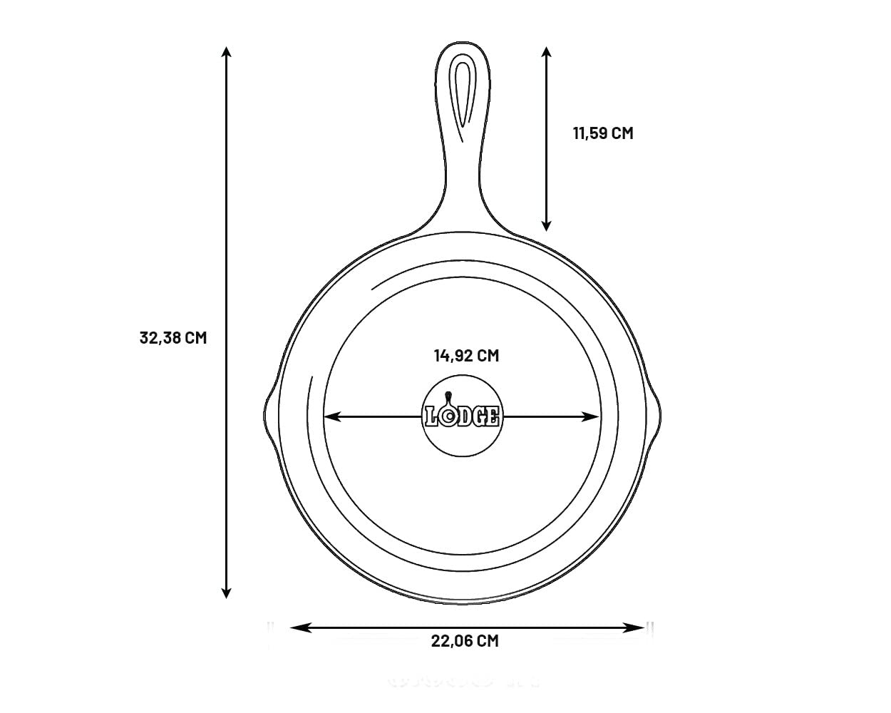 Lodge 10.25 Inch Cast Iron Skillet – Pre-Seasoned Frying Pan with Teardrop Handle – Oven, Stovetop, Grill & Campfire Use – Made in USA – Durable, Non-Toxic, Even-Heating Cookware – Black