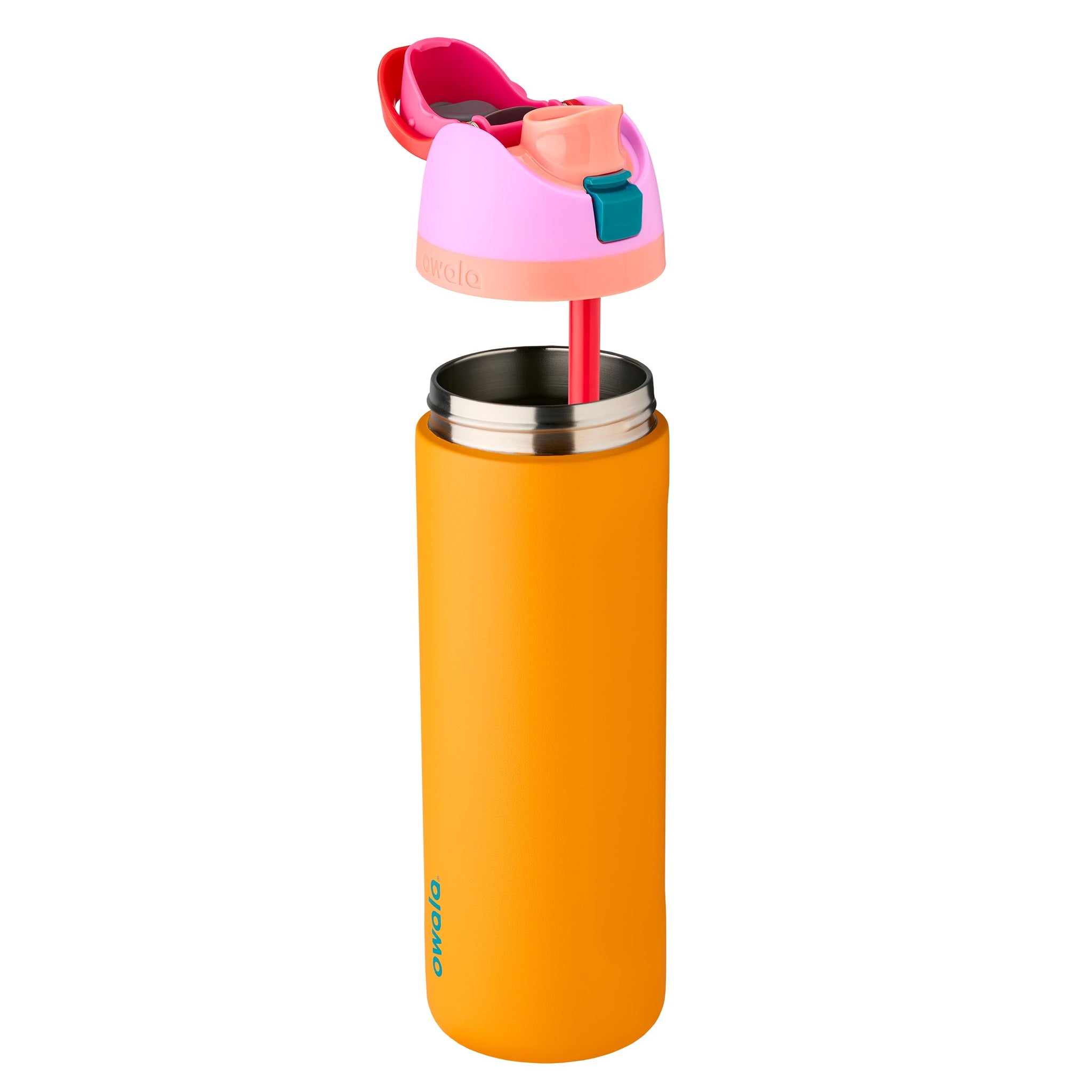 Owala FreeSip Insulated Stainless Steel Water Bottle with Straw, BPA-Free Sports Water Bottle, Great for Travel, 24 Oz, Shy Marshmallow