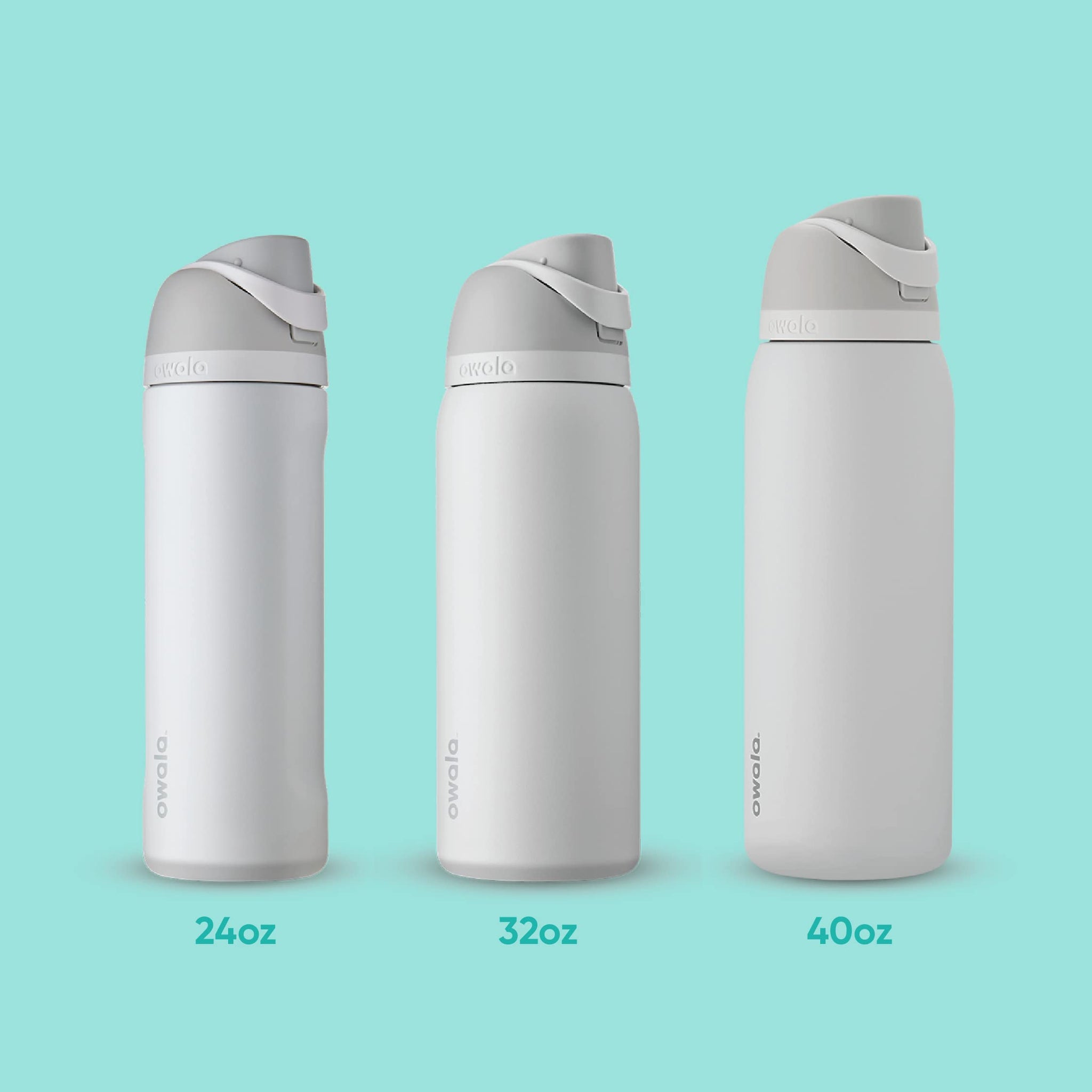 Owala FreeSip Insulated Stainless Steel Water Bottle with Straw, BPA-Free Sports Water Bottle, Great for Travel, 24 Oz, Shy Marshmallow