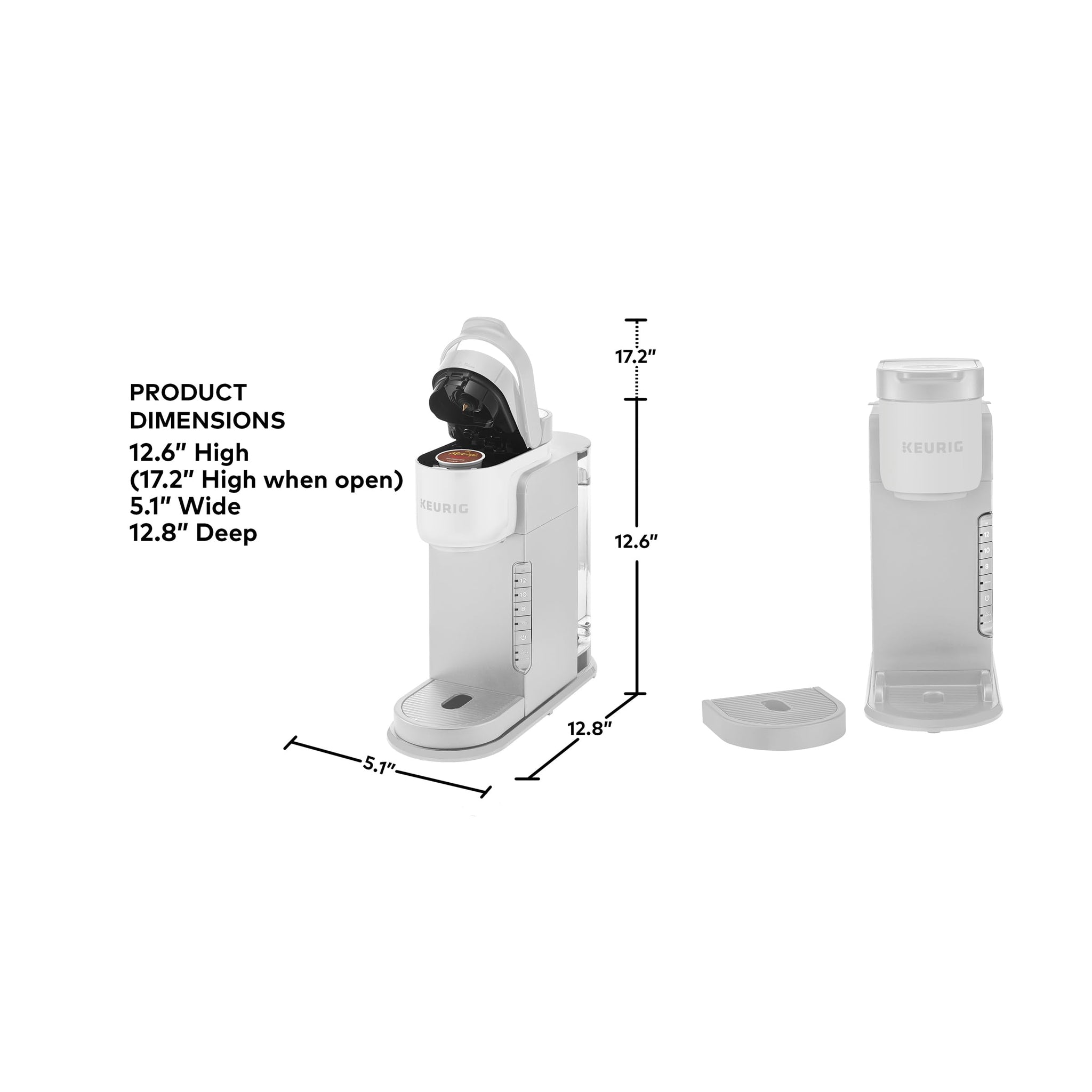 Keurig K-Express Single Serve K-Cup Pod Coffee Maker, 3 Brew Sizes, Strong Button Feature, 42oz Removable Reservoir, Black