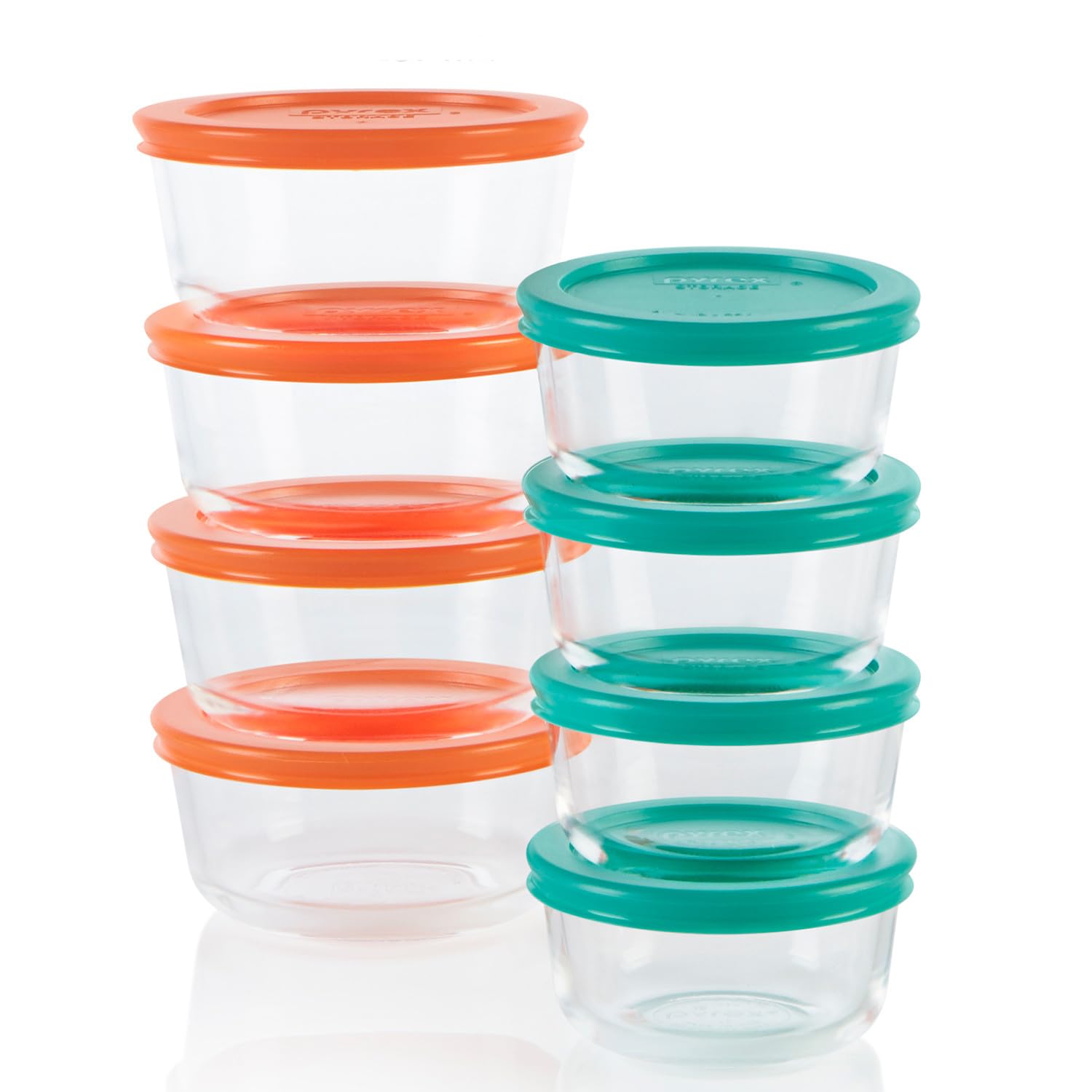Pyrex Simply Store (12-Pack) Glass Food Storage Containers Set, (1, 2, & 3 Cup) Meal Prep Containers With BPA-Free Lids, Dishwasher & Microwave Safe