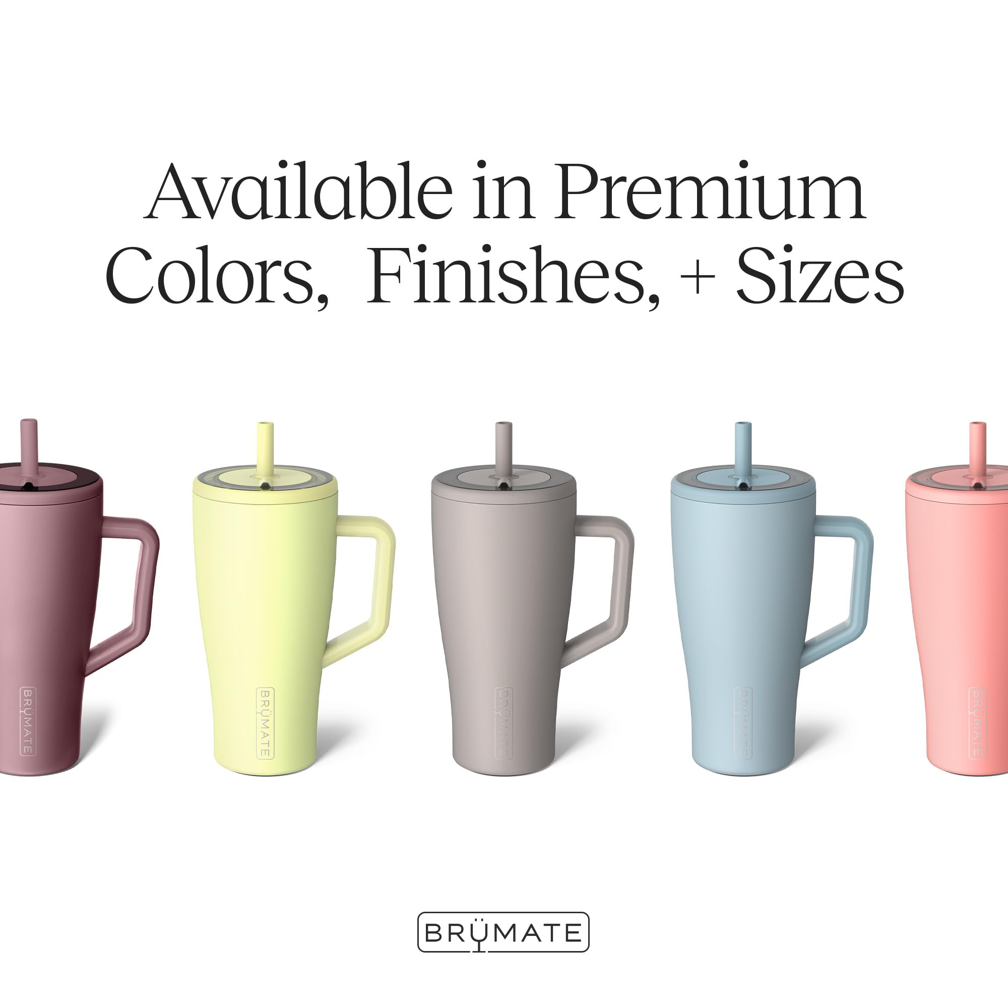 BrüMate Era 40 oz Tumbler with Handle and Straw | 100% Leakproof Insulated Tumbler with Lid and Straw | Made of Stainless Steel | Cup Holder Friendly Base | 40oz (Dark Aura)