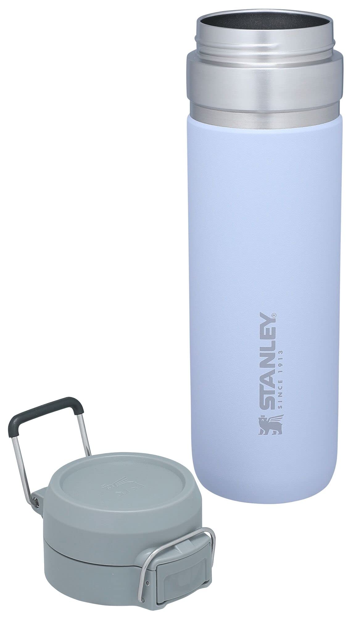 Stanley Quick Flip GO Water Bottle 24 oz | Push Button Lid | Leakproof and Packable for Travel and Sports | Insulated Stainless Steel | BPA-Free | Charcoal