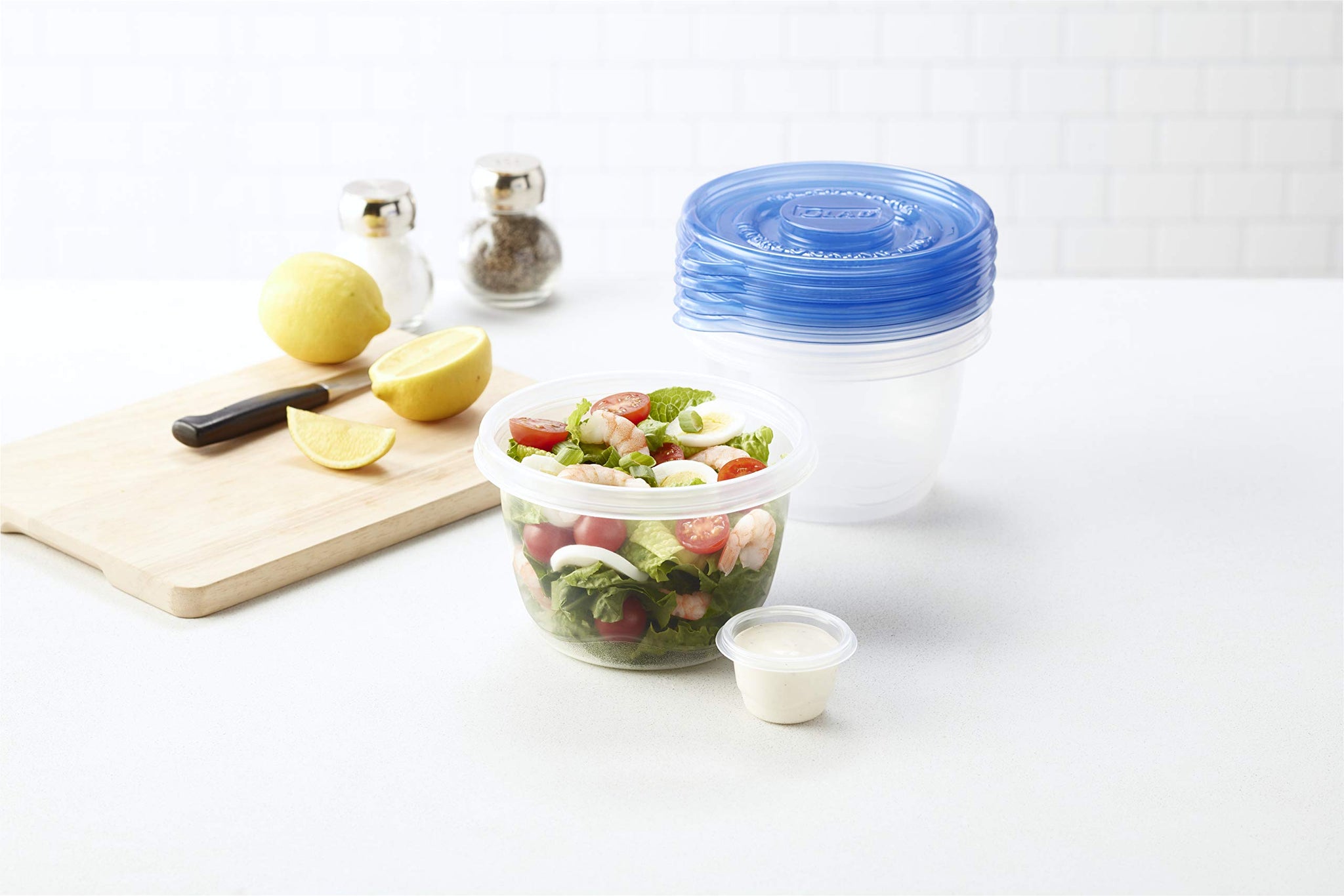 Glad Food Storage Containers, Deep Dish, 64 Ounce, 3 Count