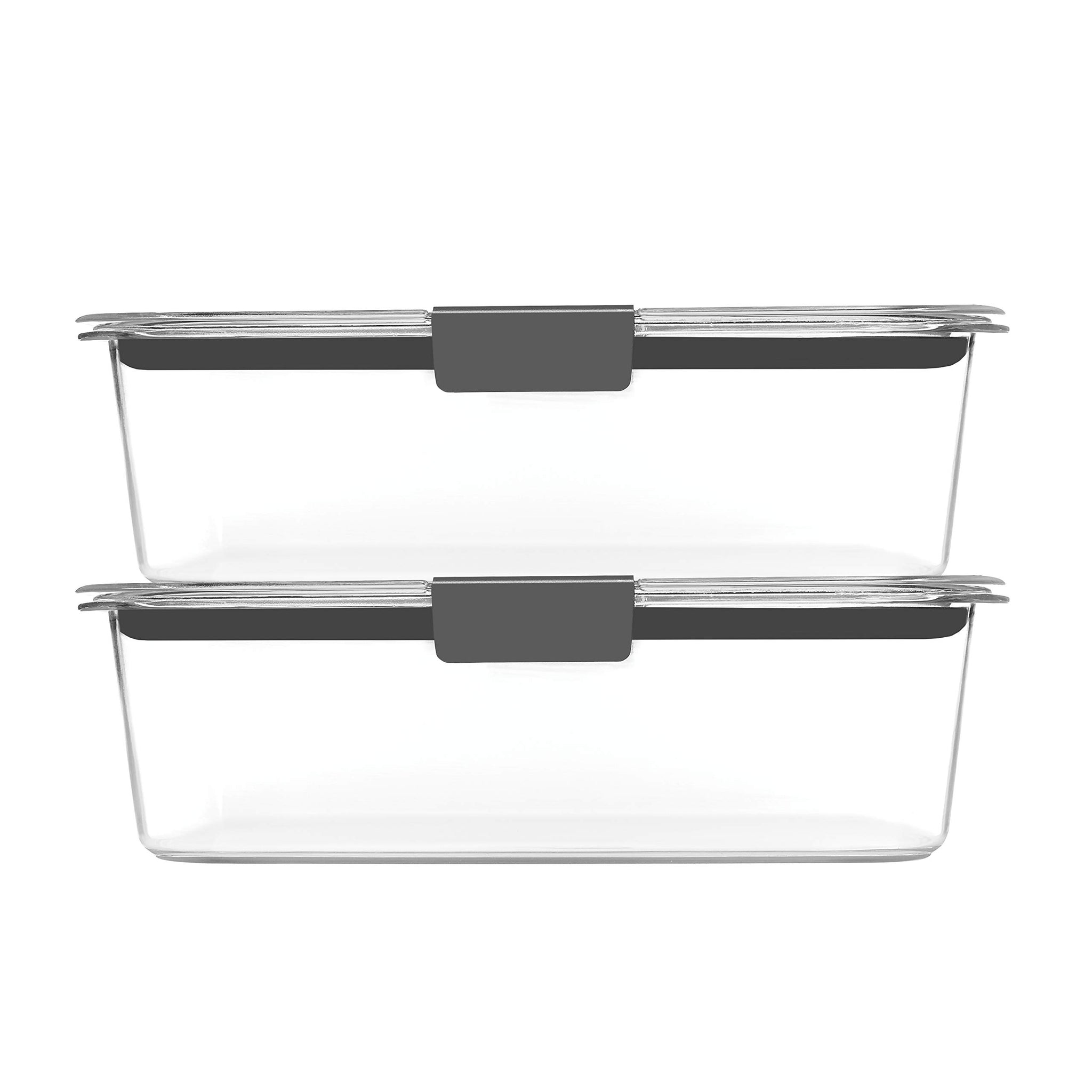 Rubbermaid Brilliance Food Storage Containers BPA Free Airtight Lids Ideal for Lunch Meal Prep & Leftovers Set of 5 (3.2 Cup)