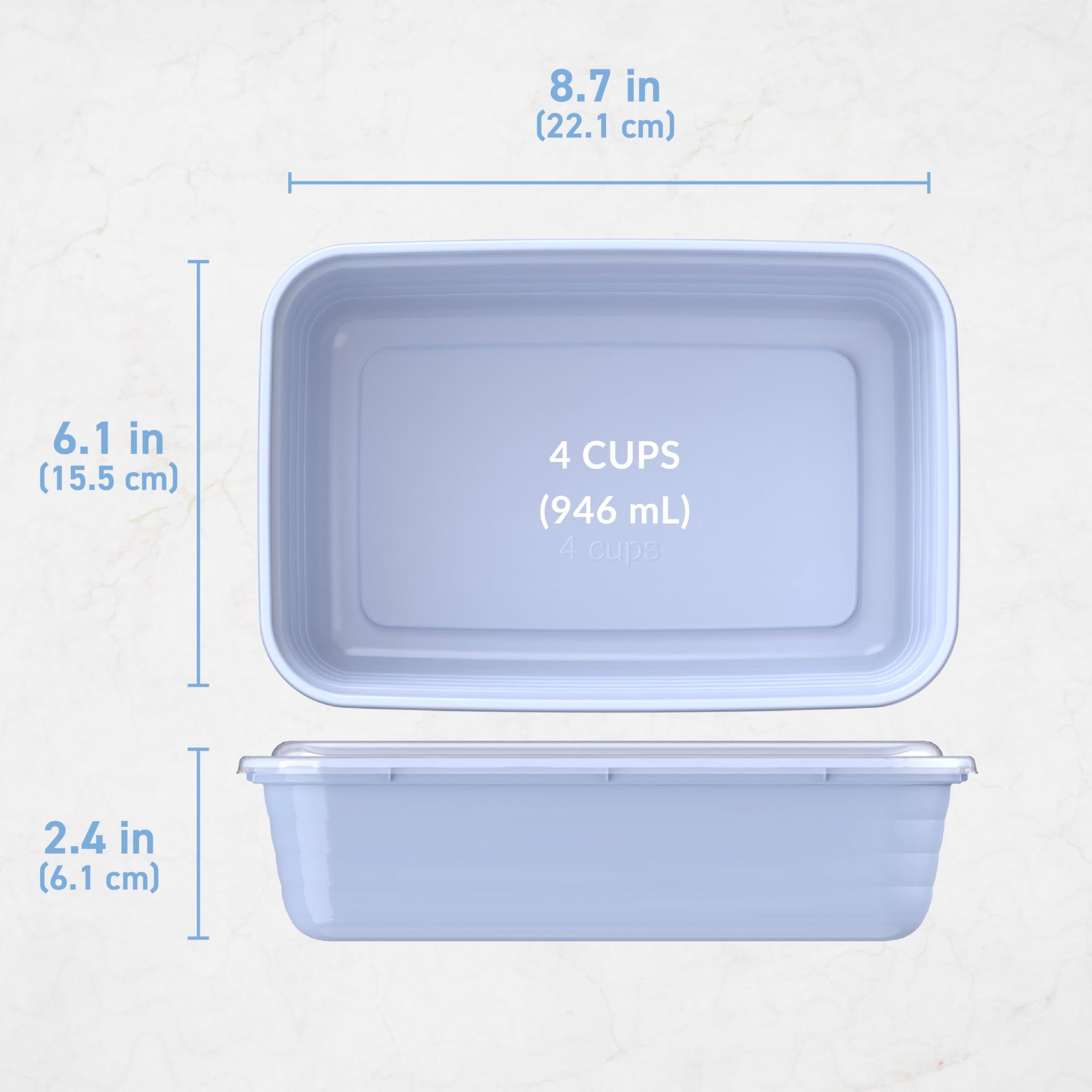 Bentgo 20-Piece Lightweight, Durable, Reusable BPA-Free 1-Compartment Containers - Microwave, Freezer, Dishwasher Safe - Mint