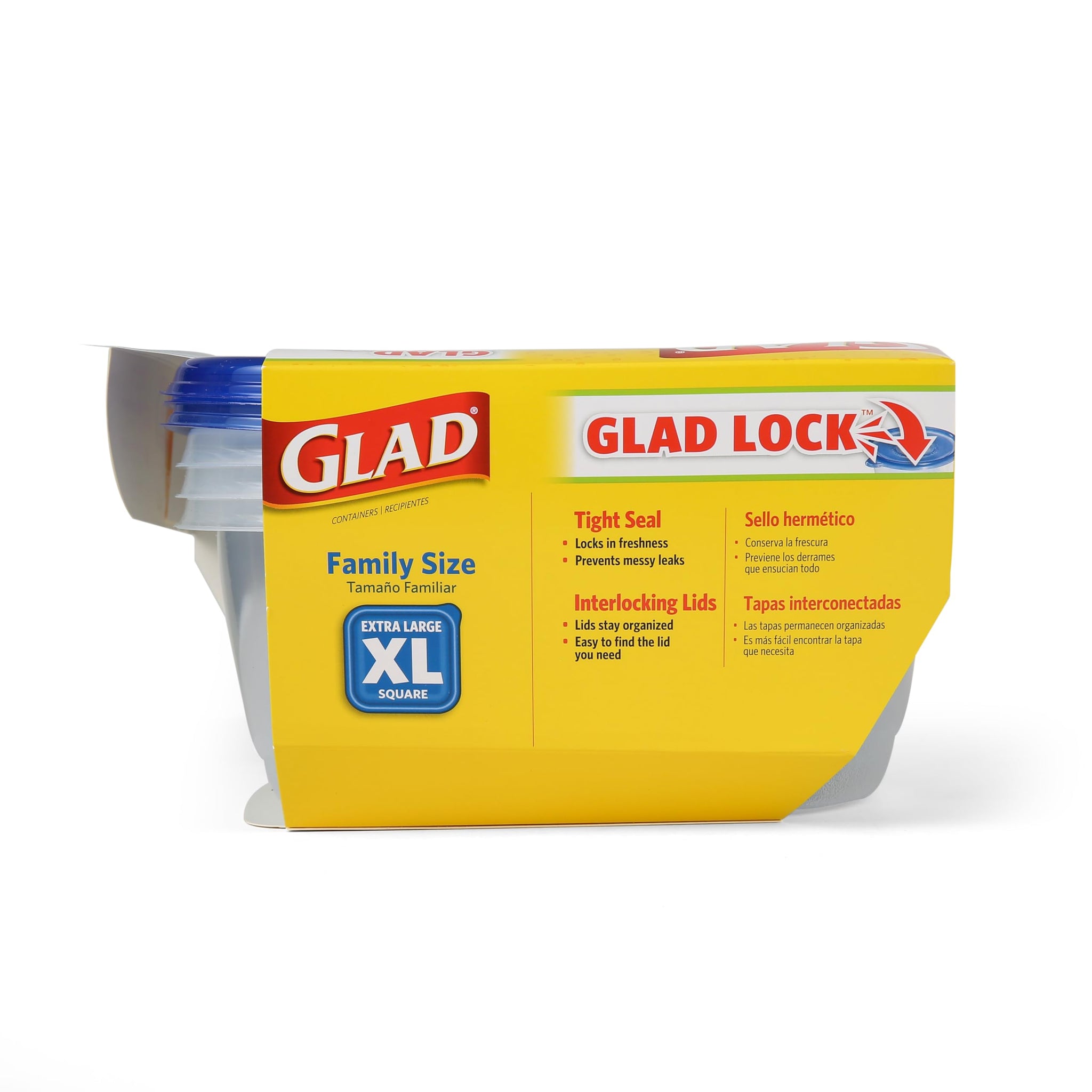 Glad Food Storage Containers, Deep Dish, 64 Ounce, 3 Count