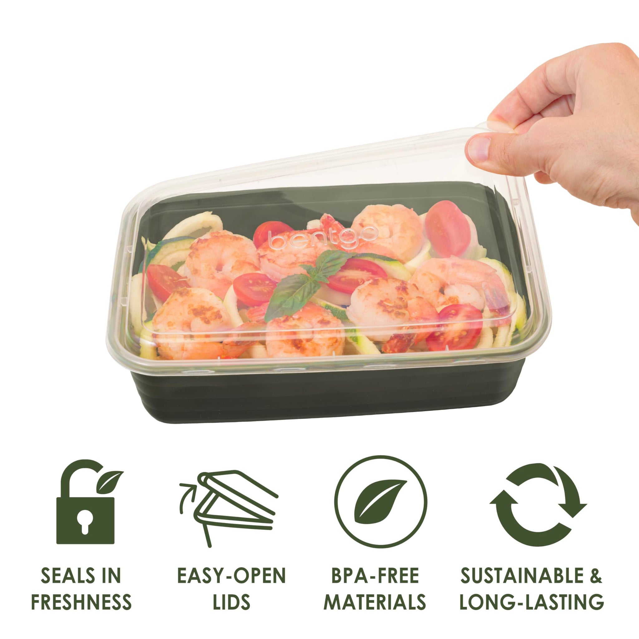 Bentgo 20-Piece Lightweight, Durable, Reusable BPA-Free 1-Compartment Containers - Microwave, Freezer, Dishwasher Safe - Mint