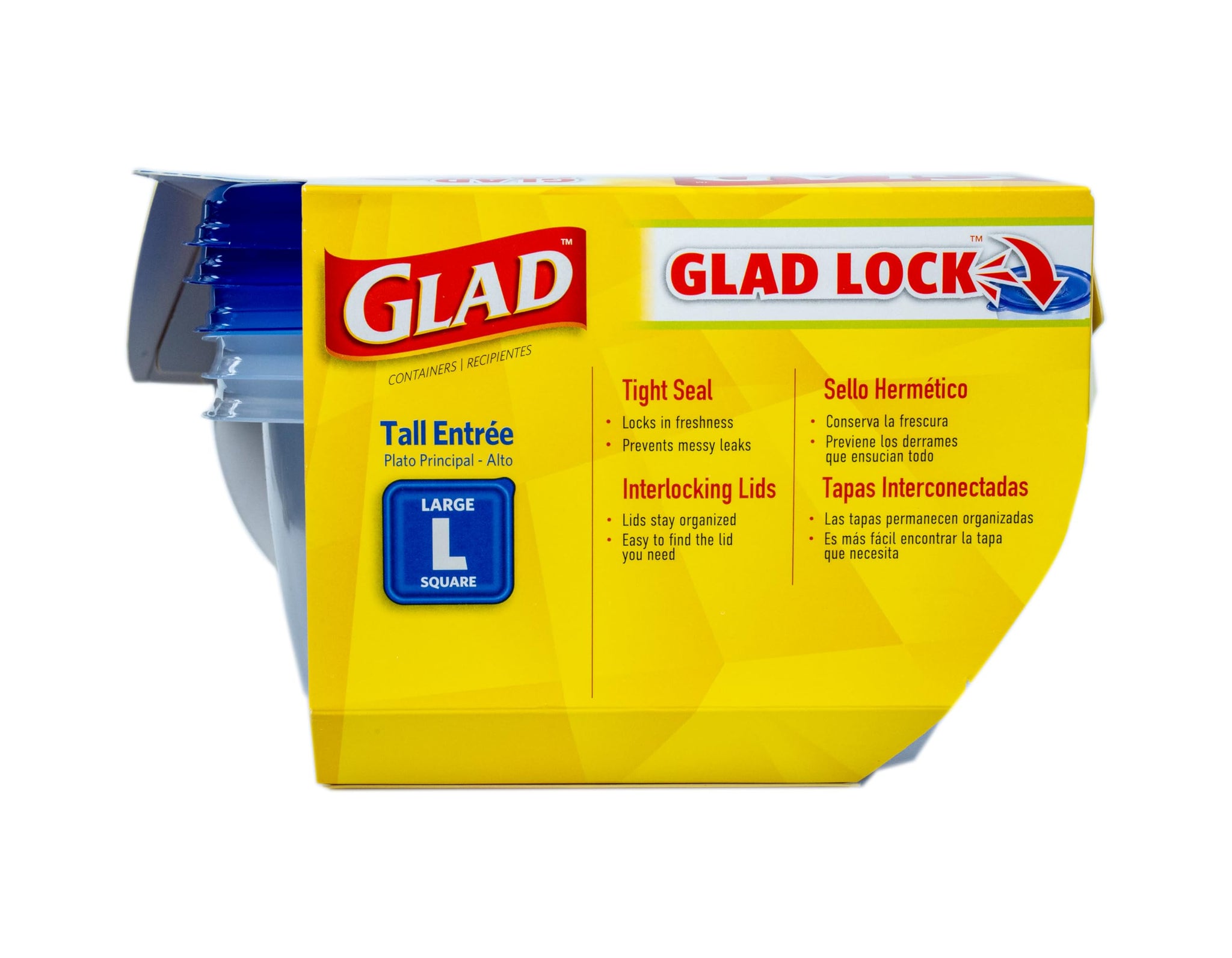 Glad Food Storage Containers, Deep Dish, 64 Ounce, 3 Count