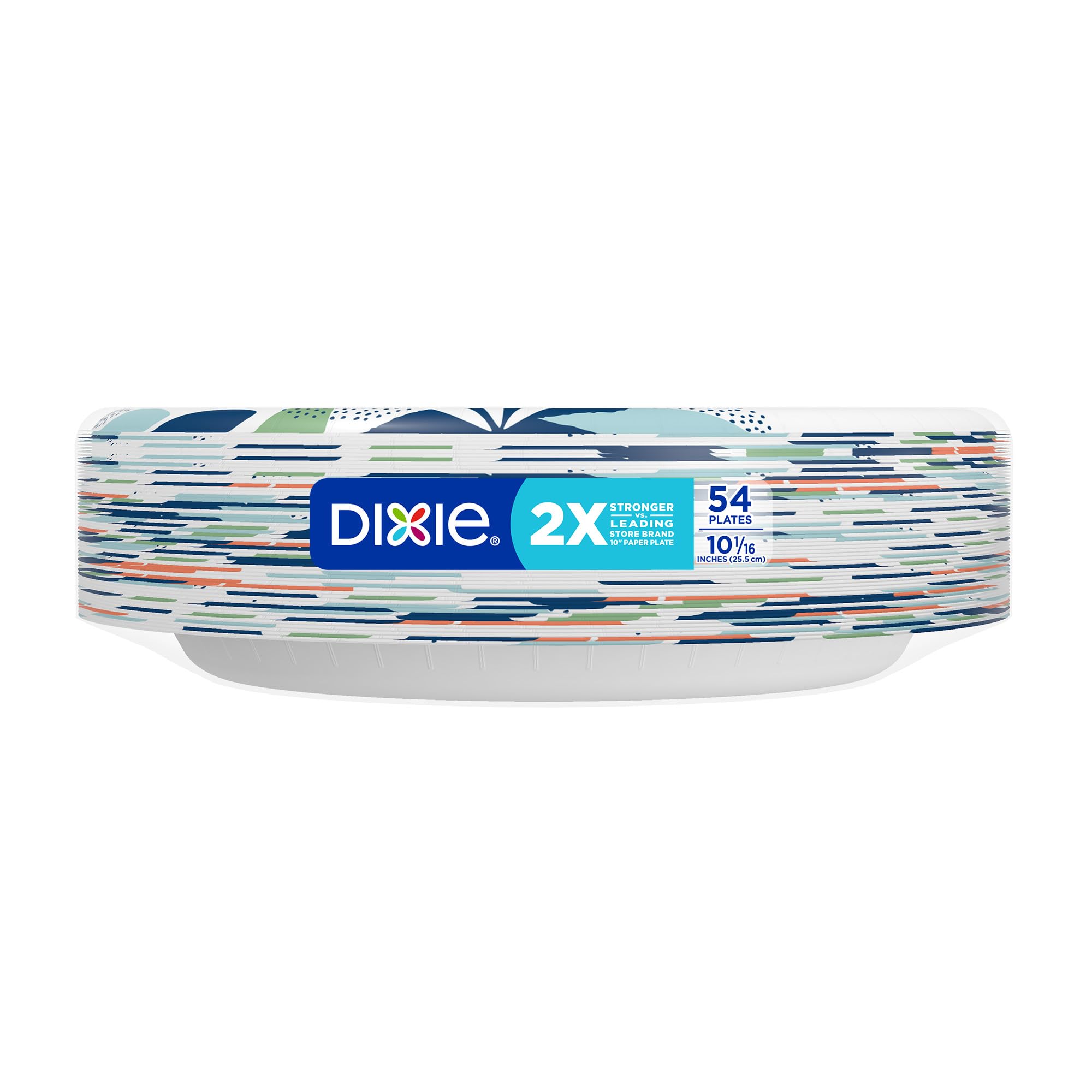 Dixie Large Paper Plates, 10 Inch, 204 Count, 2X Stronger*, Microwave-Safe, Soak-Proof, Cut Resistant, Disposable Plates For Everyday Breakfast, Lunch, & Dinner Meals