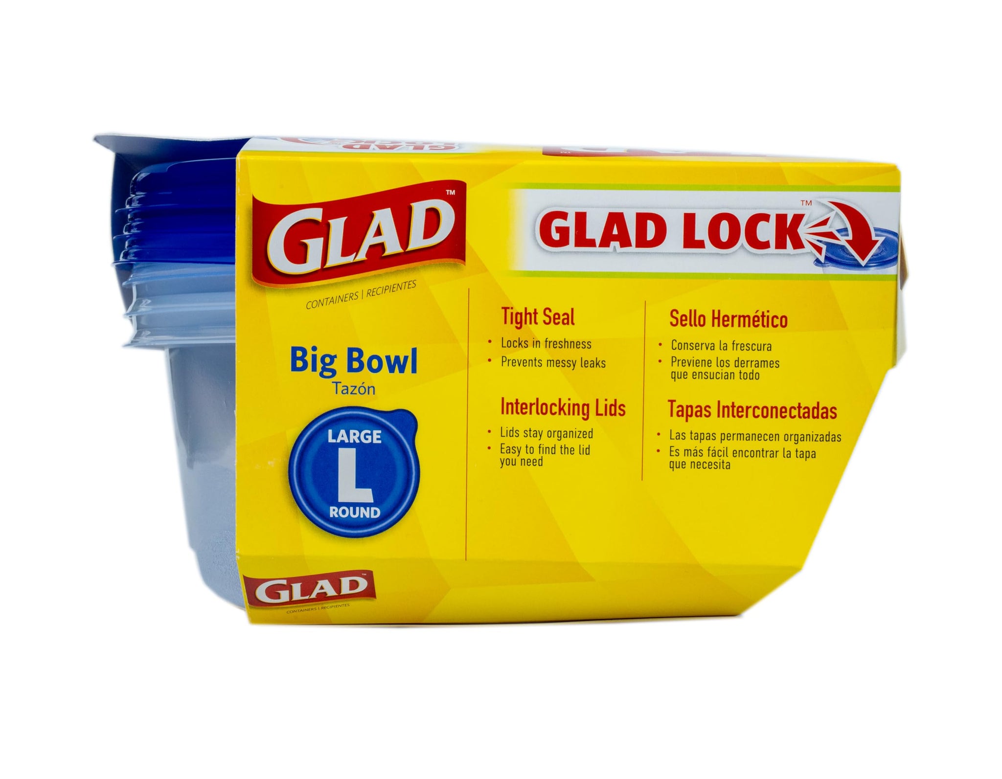 Glad Food Storage Containers, Deep Dish, 64 Ounce, 3 Count