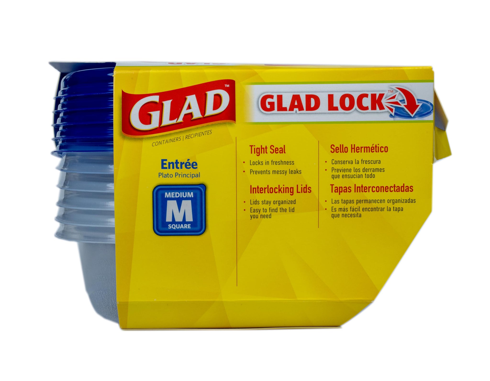 Glad Food Storage Containers, Deep Dish, 64 Ounce, 3 Count
