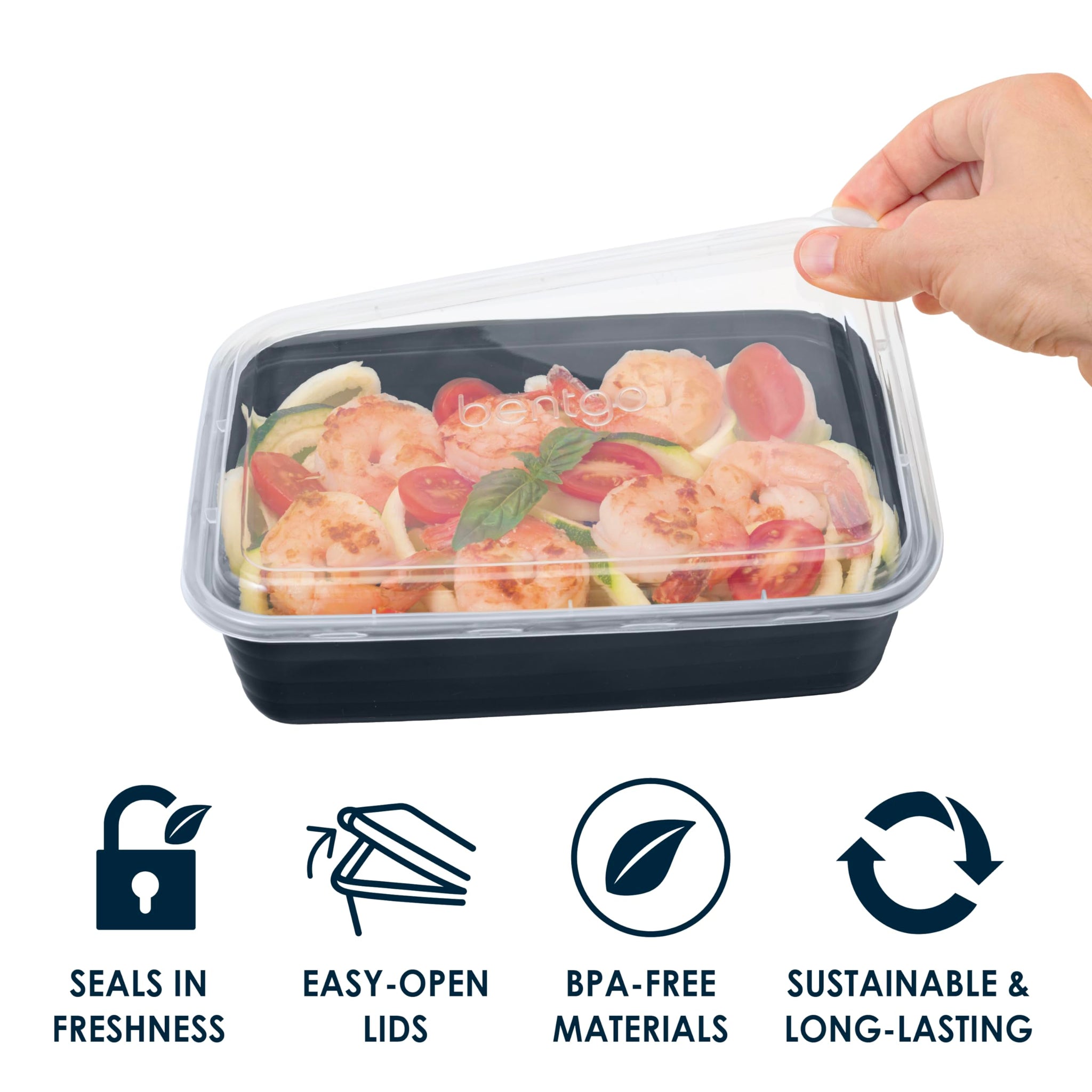 Bentgo 20-Piece Lightweight, Durable, Reusable BPA-Free 1-Compartment Containers - Microwave, Freezer, Dishwasher Safe - Mint