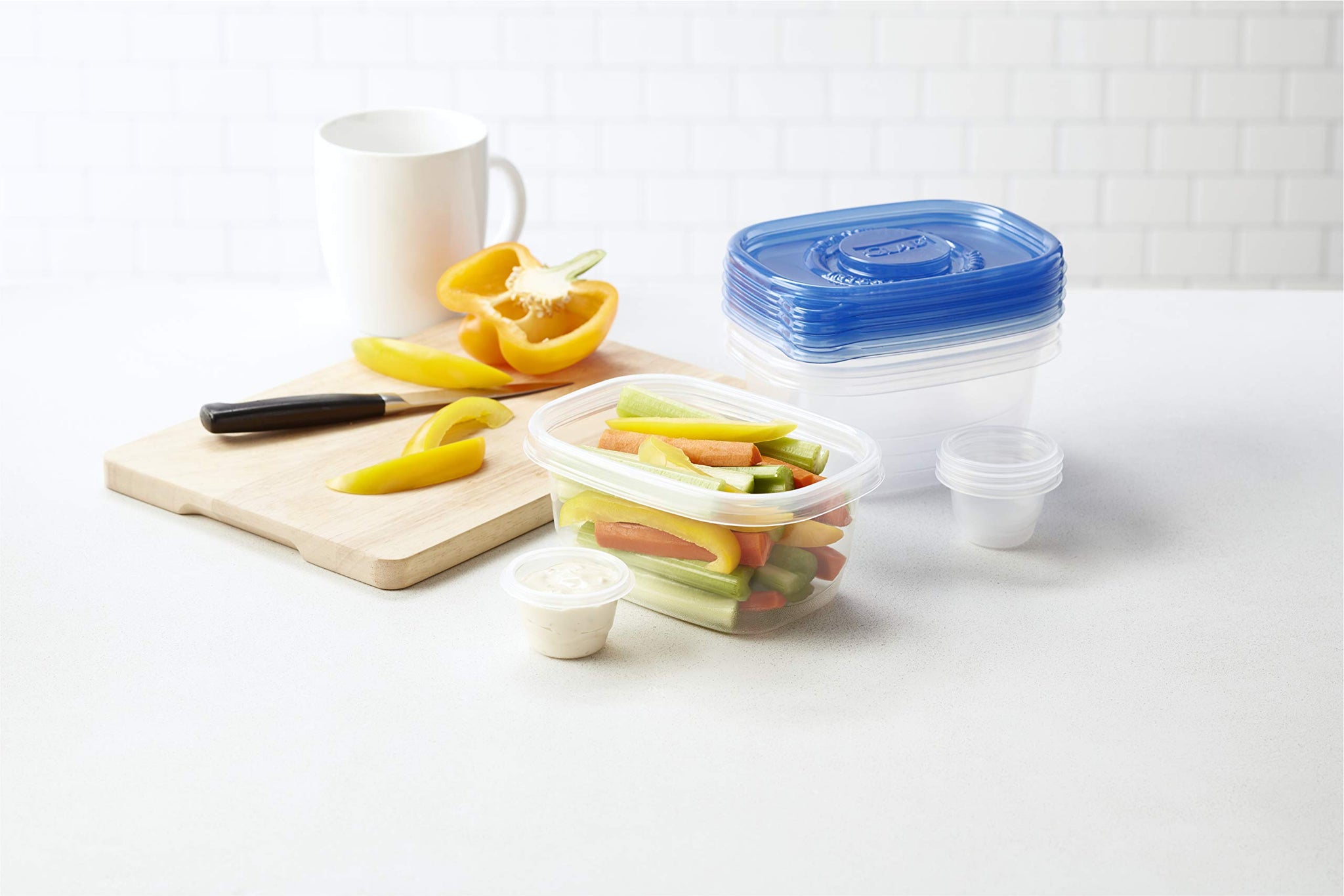 Glad Food Storage Containers, Deep Dish, 64 Ounce, 3 Count