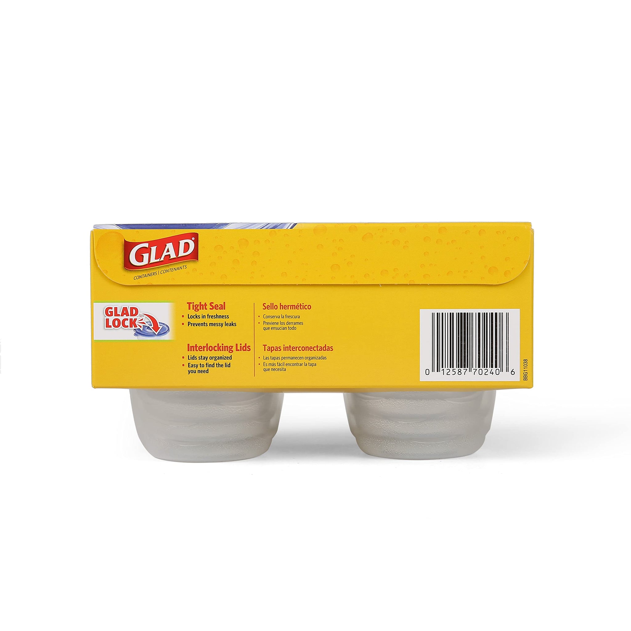 Glad Food Storage Containers, Deep Dish, 64 Ounce, 3 Count