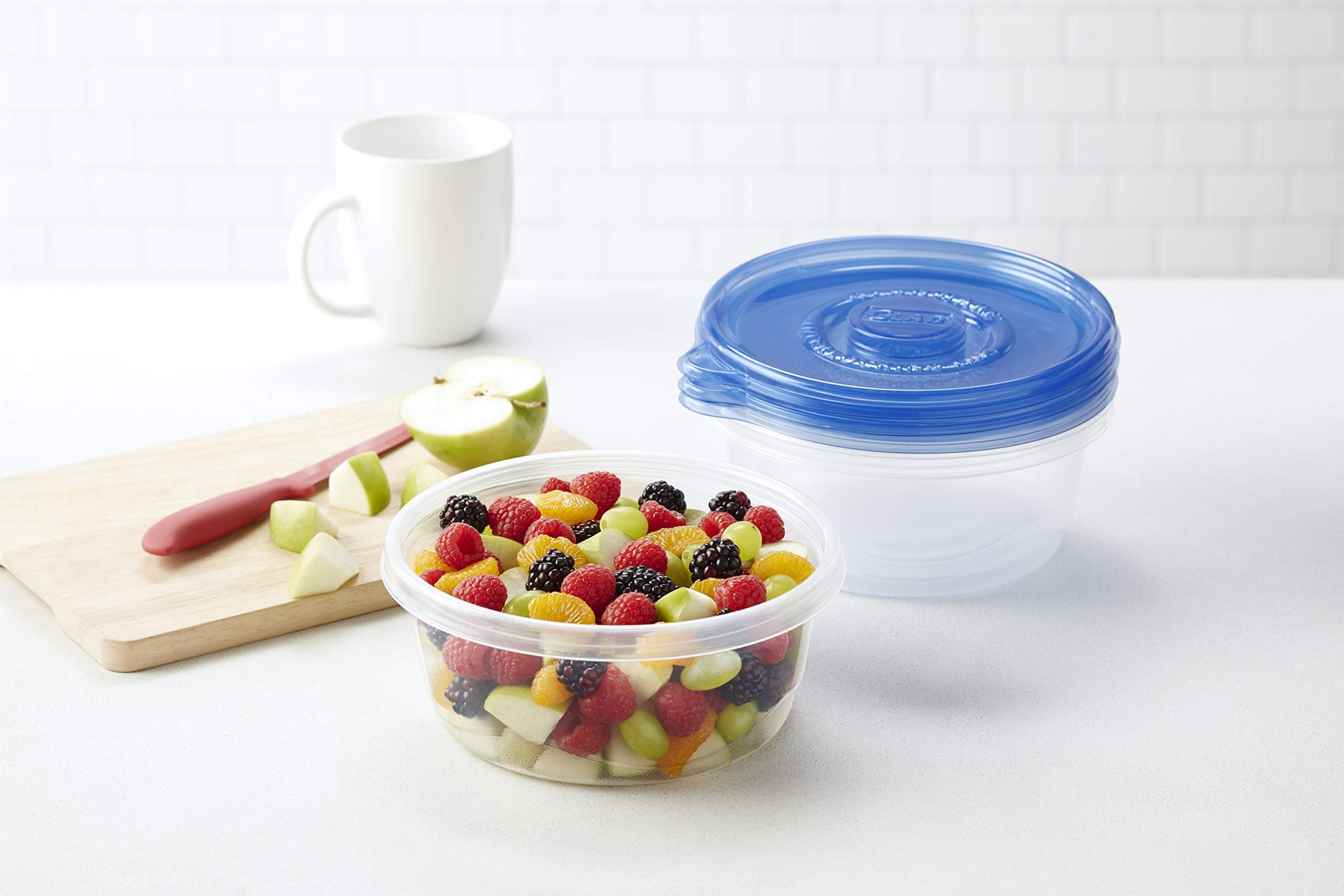 Glad Food Storage Containers, Deep Dish, 64 Ounce, 3 Count
