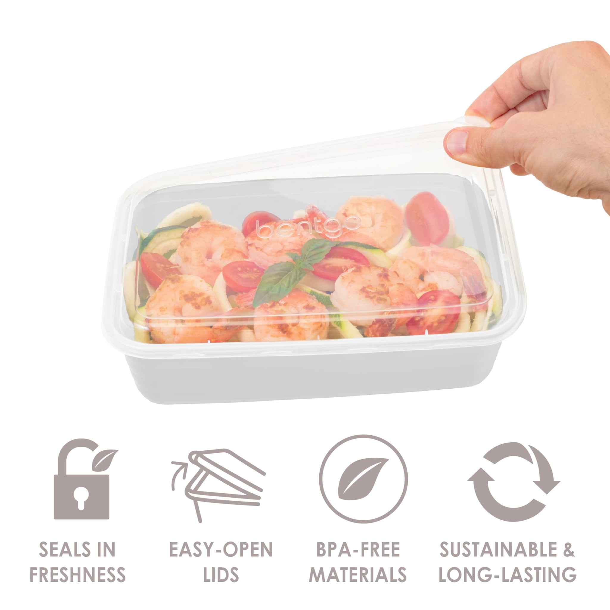 Bentgo 20-Piece Lightweight, Durable, Reusable BPA-Free 1-Compartment Containers - Microwave, Freezer, Dishwasher Safe - Mint