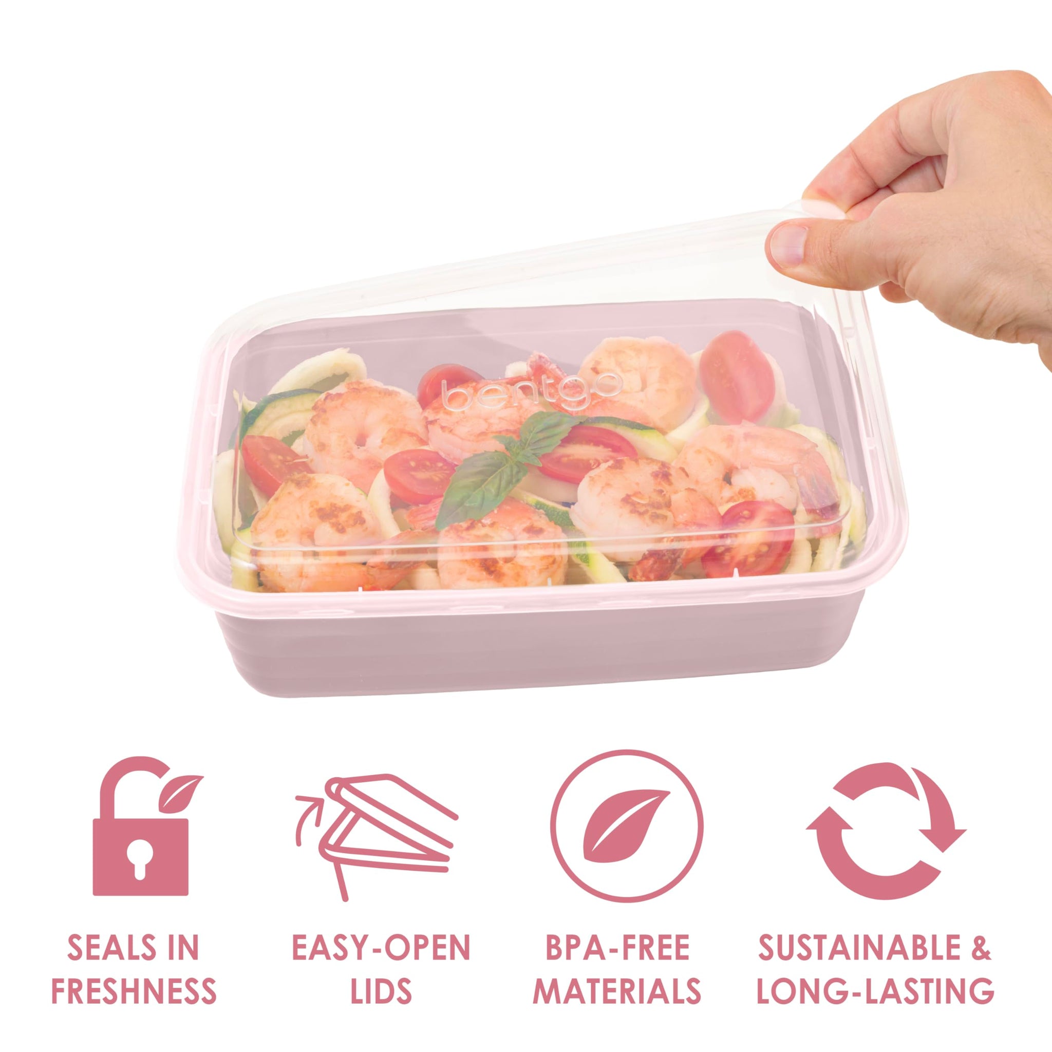 Bentgo 20-Piece Lightweight, Durable, Reusable BPA-Free 1-Compartment Containers - Microwave, Freezer, Dishwasher Safe - Mint