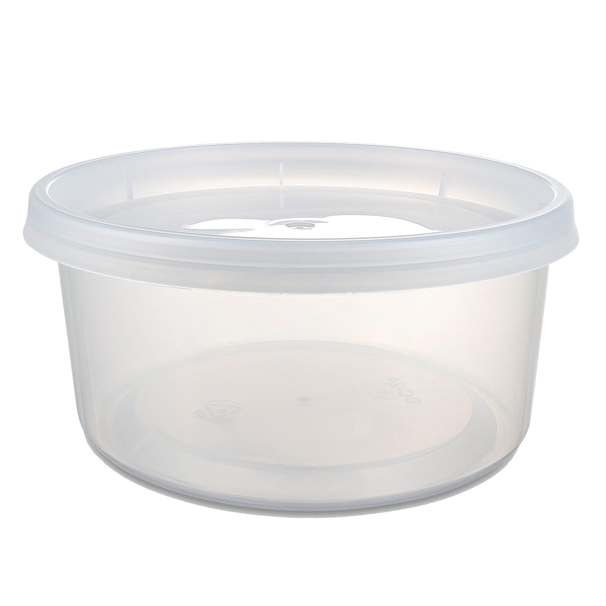 DuraHome - Deli food Storage Containers with Lids 32 oz, Quart Pack of 24 Leak-proof Freezer Safe Microwaveable Soup Storage Container - Clear Plastic Premium Quality