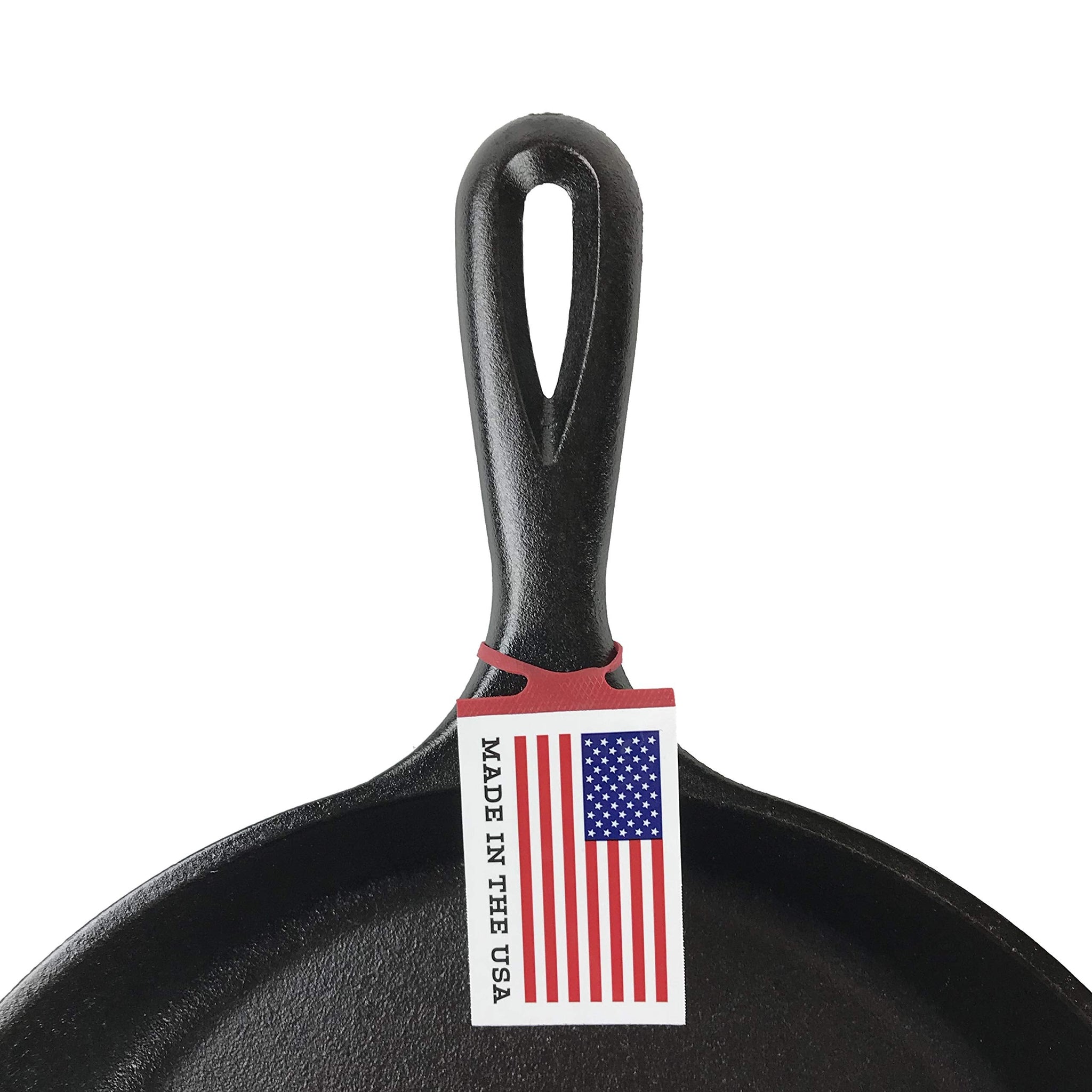 Lodge 10.25 Inch Cast Iron Skillet – Pre-Seasoned Frying Pan with Teardrop Handle – Oven, Stovetop, Grill & Campfire Use – Made in USA – Durable, Non-Toxic, Even-Heating Cookware – Black
