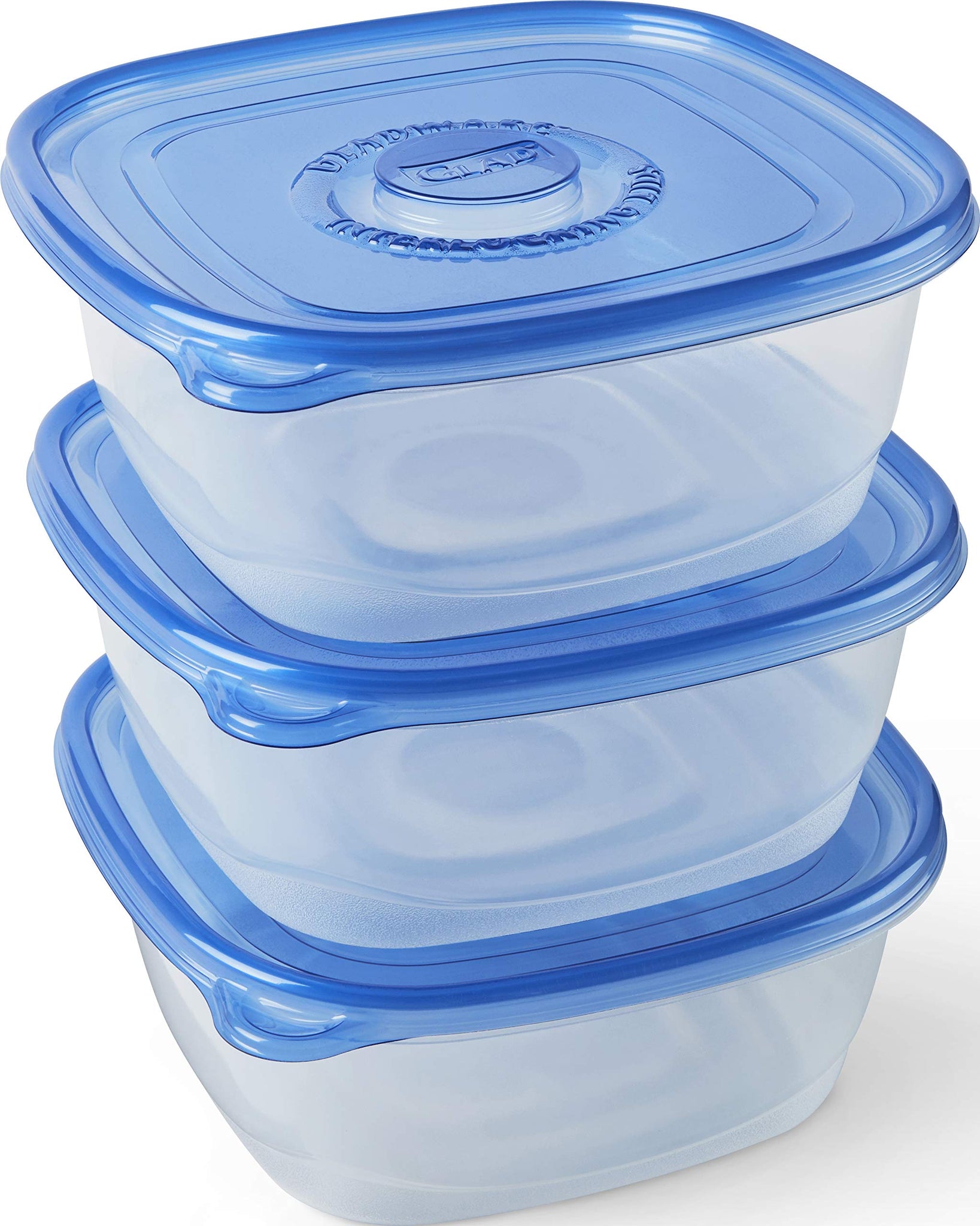 Glad Food Storage Containers, Deep Dish, 64 Ounce, 3 Count