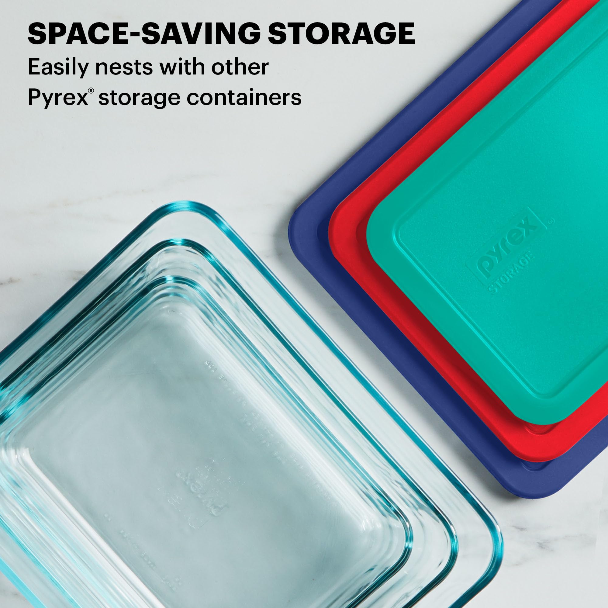 Pyrex Simply Store (12-Pack) Glass Food Storage Containers Set, (1, 2, & 3 Cup) Meal Prep Containers With BPA-Free Lids, Dishwasher & Microwave Safe