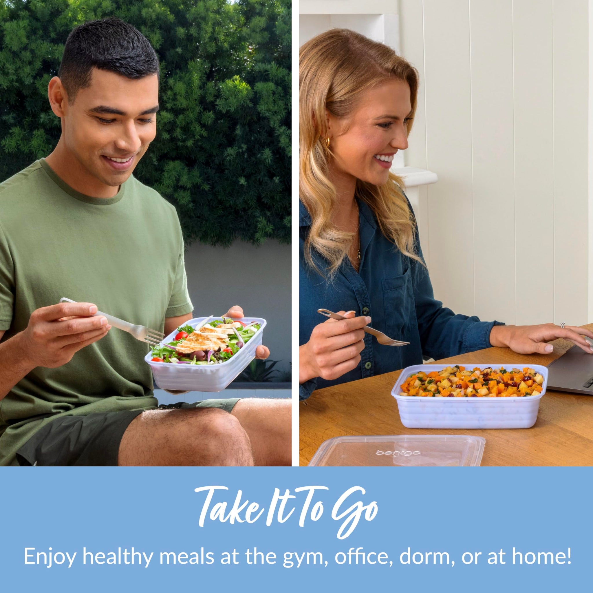 Bentgo 20-Piece Lightweight, Durable, Reusable BPA-Free 1-Compartment Containers - Microwave, Freezer, Dishwasher Safe - Mint