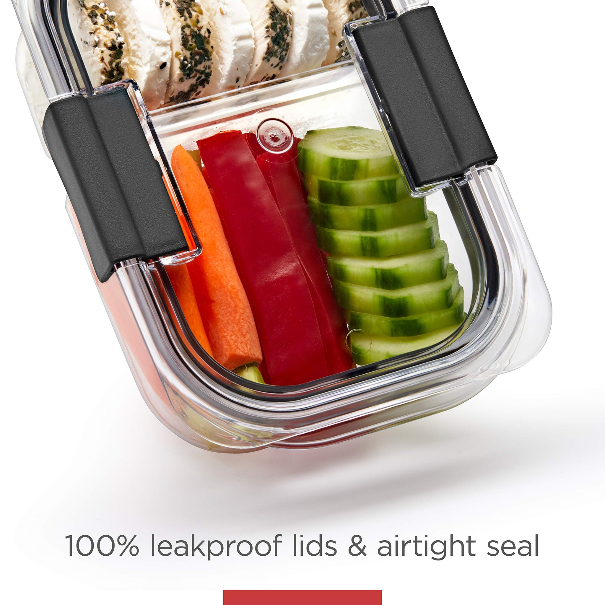 Rubbermaid Brilliance Food Storage Containers BPA Free Airtight Lids Ideal for Lunch Meal Prep & Leftovers Set of 5 (3.2 Cup)