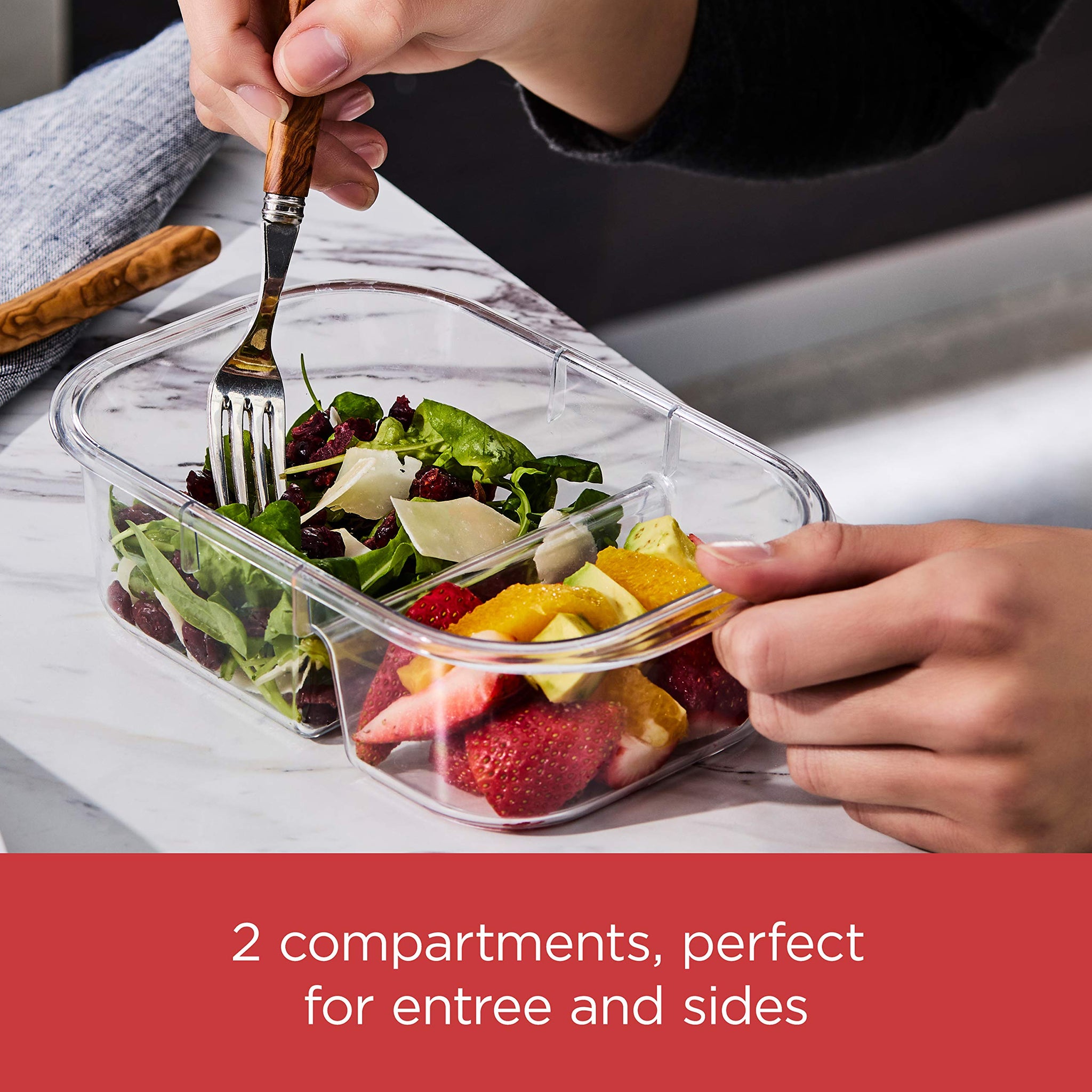 Rubbermaid Brilliance Food Storage Containers BPA Free Airtight Lids Ideal for Lunch Meal Prep & Leftovers Set of 5 (3.2 Cup)