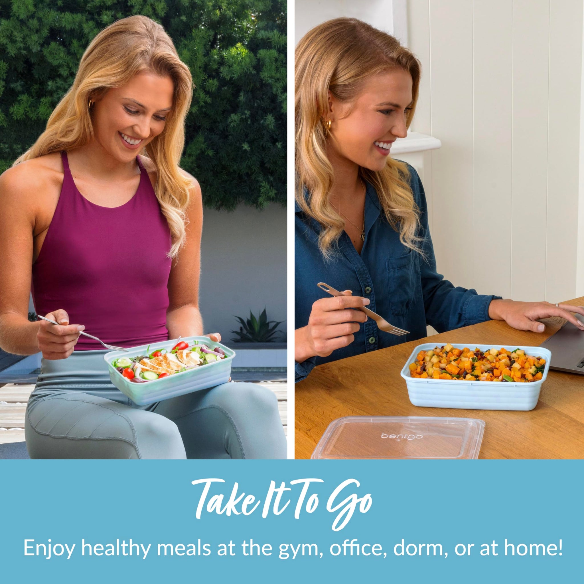 Bentgo 20-Piece Lightweight, Durable, Reusable BPA-Free 1-Compartment Containers - Microwave, Freezer, Dishwasher Safe - Mint