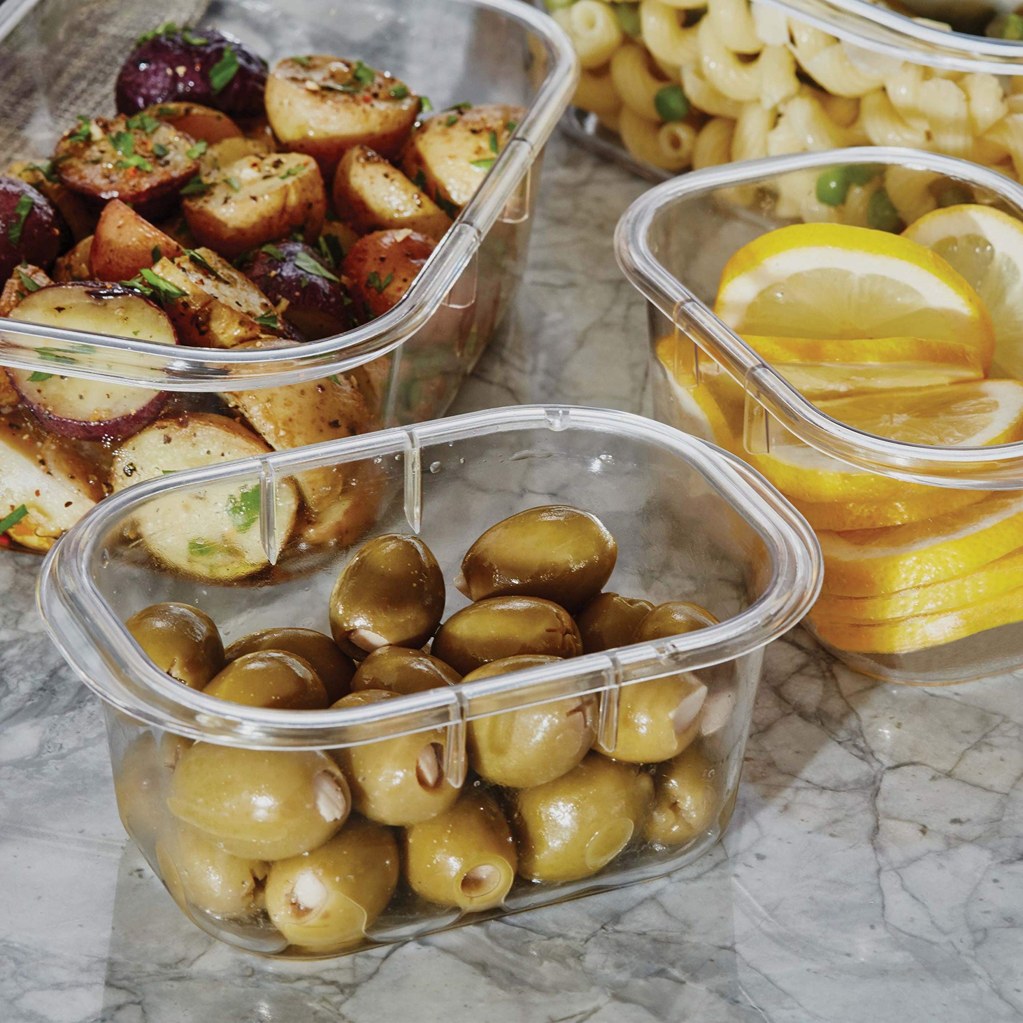 Rubbermaid Brilliance Food Storage Containers BPA Free Airtight Lids Ideal for Lunch Meal Prep & Leftovers Set of 5 (3.2 Cup)
